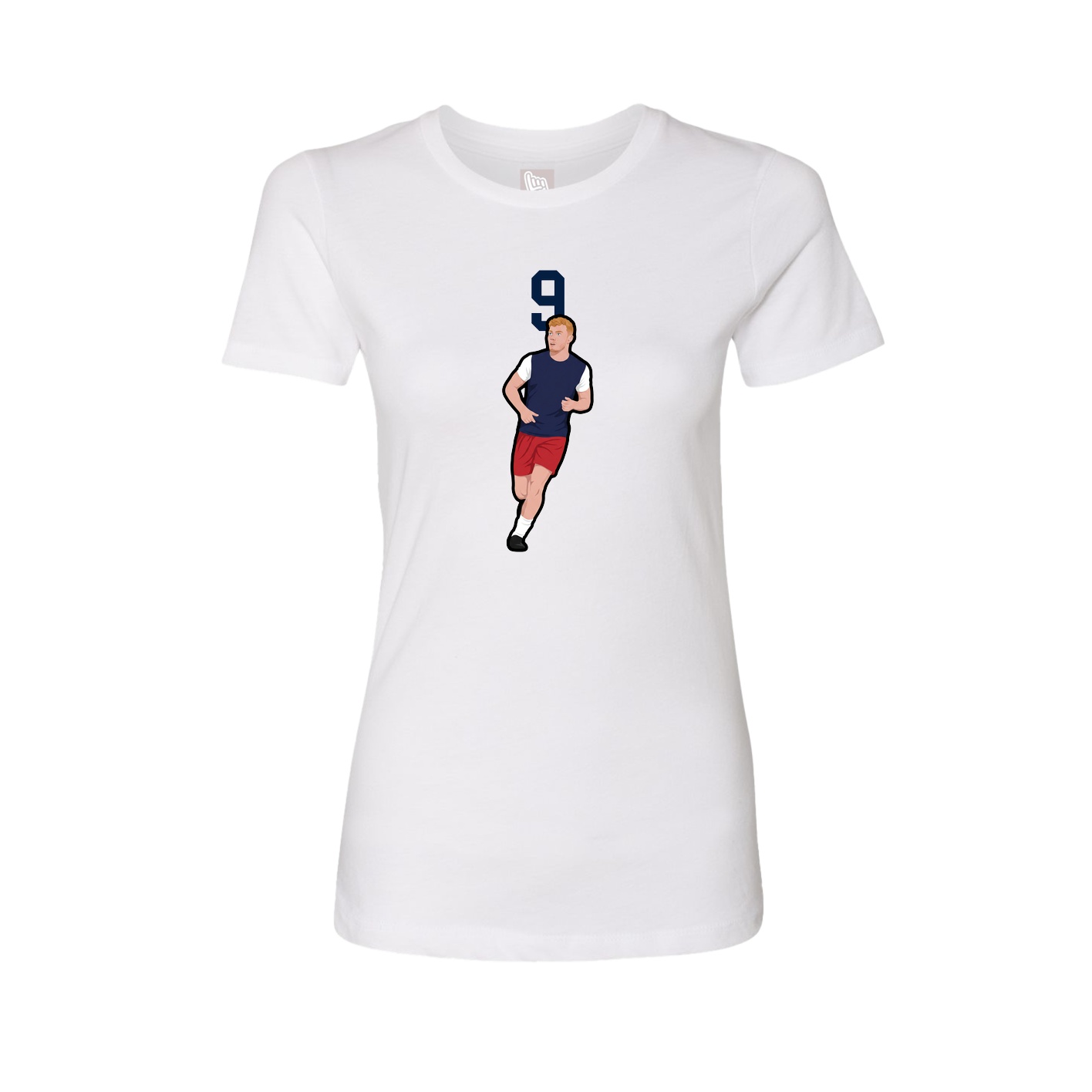 Fitted Women's Tee — Number Top in White