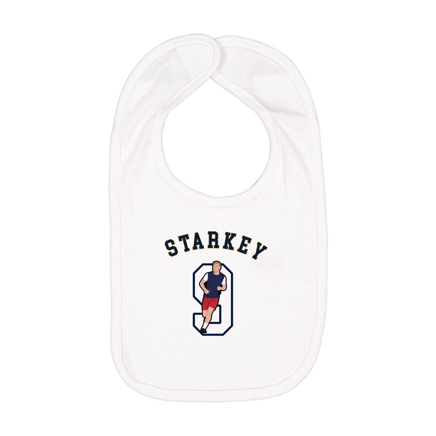 Infant Bib — Shirsey Arch in White