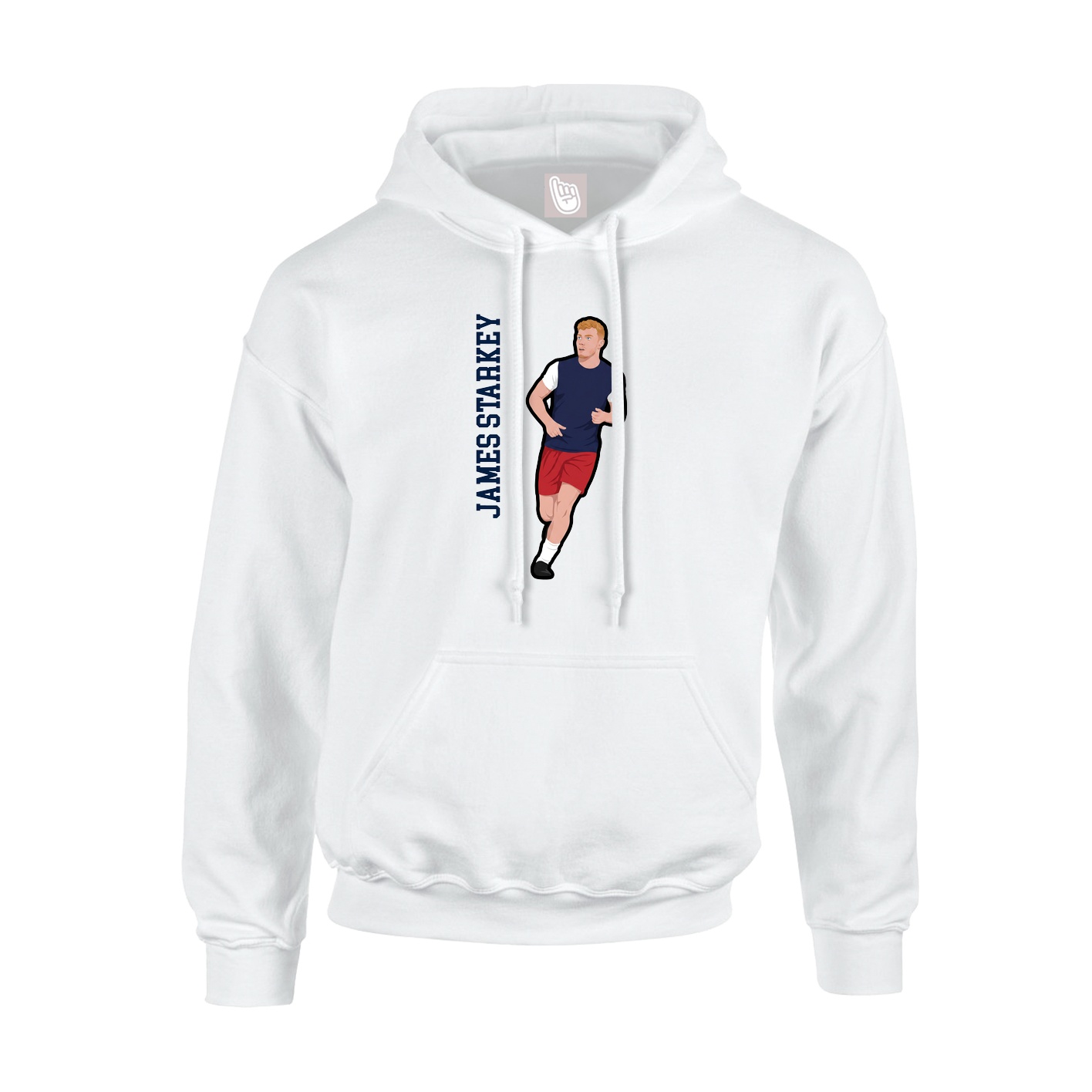 Hoodie — Name Vertical in White