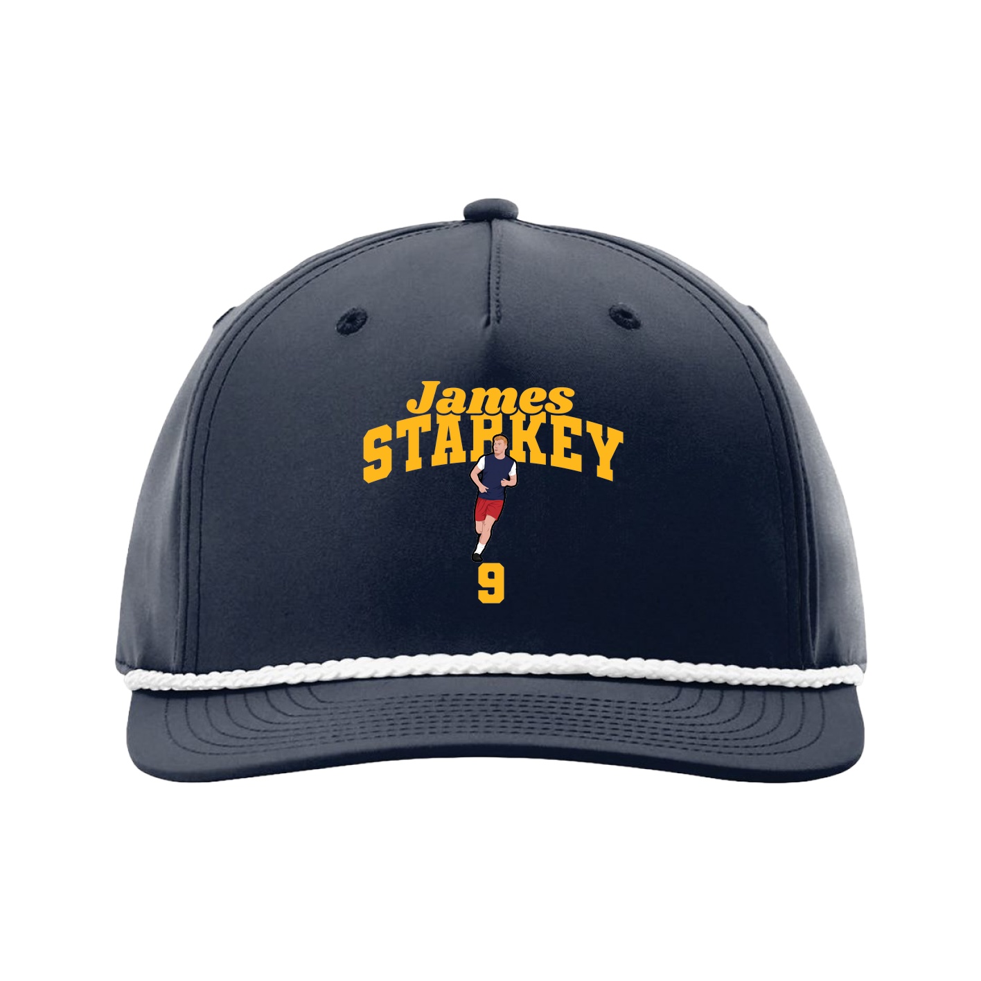 Five-Panel Classic Rope Cap — Signature Arch in Navy