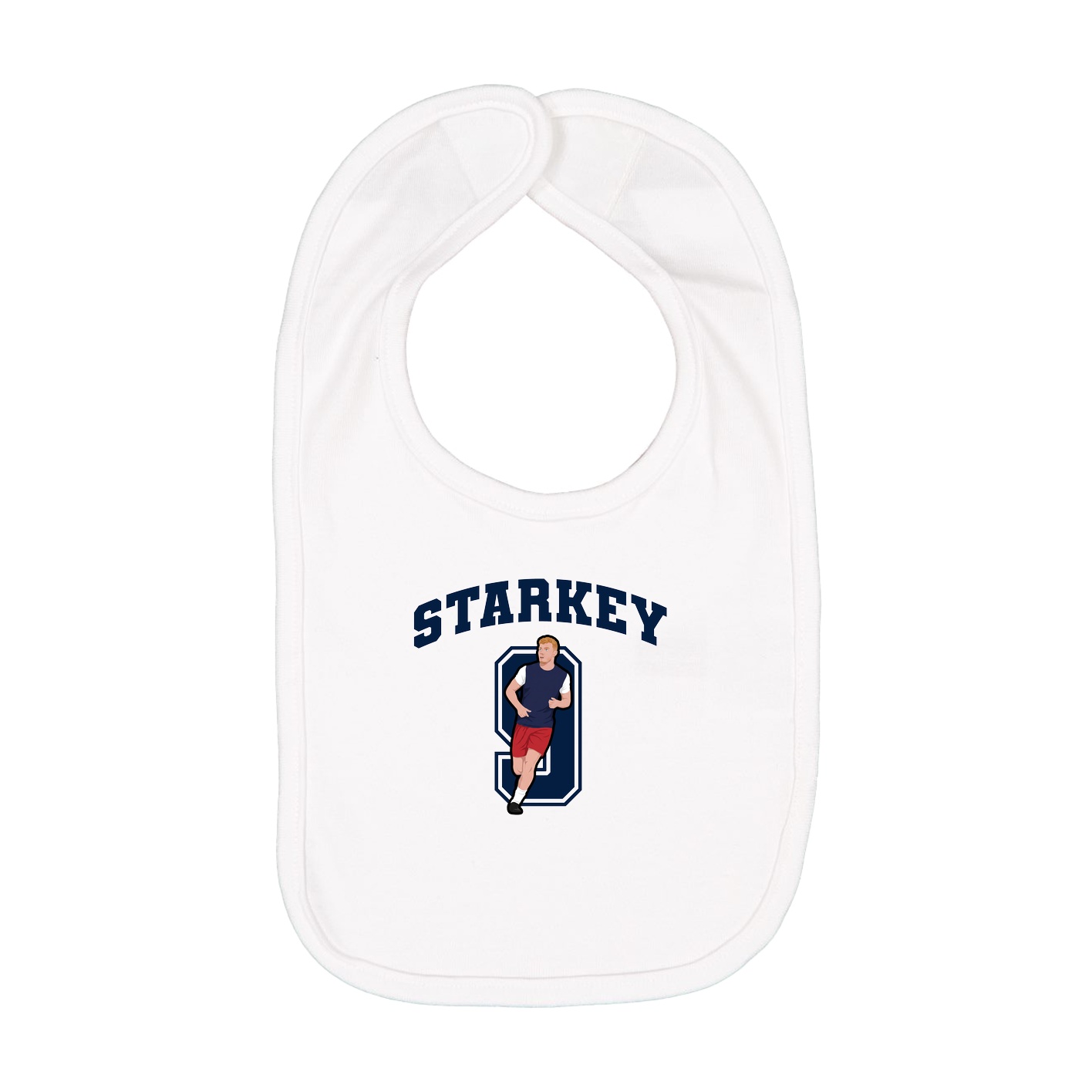 Infant Bib — Number in White