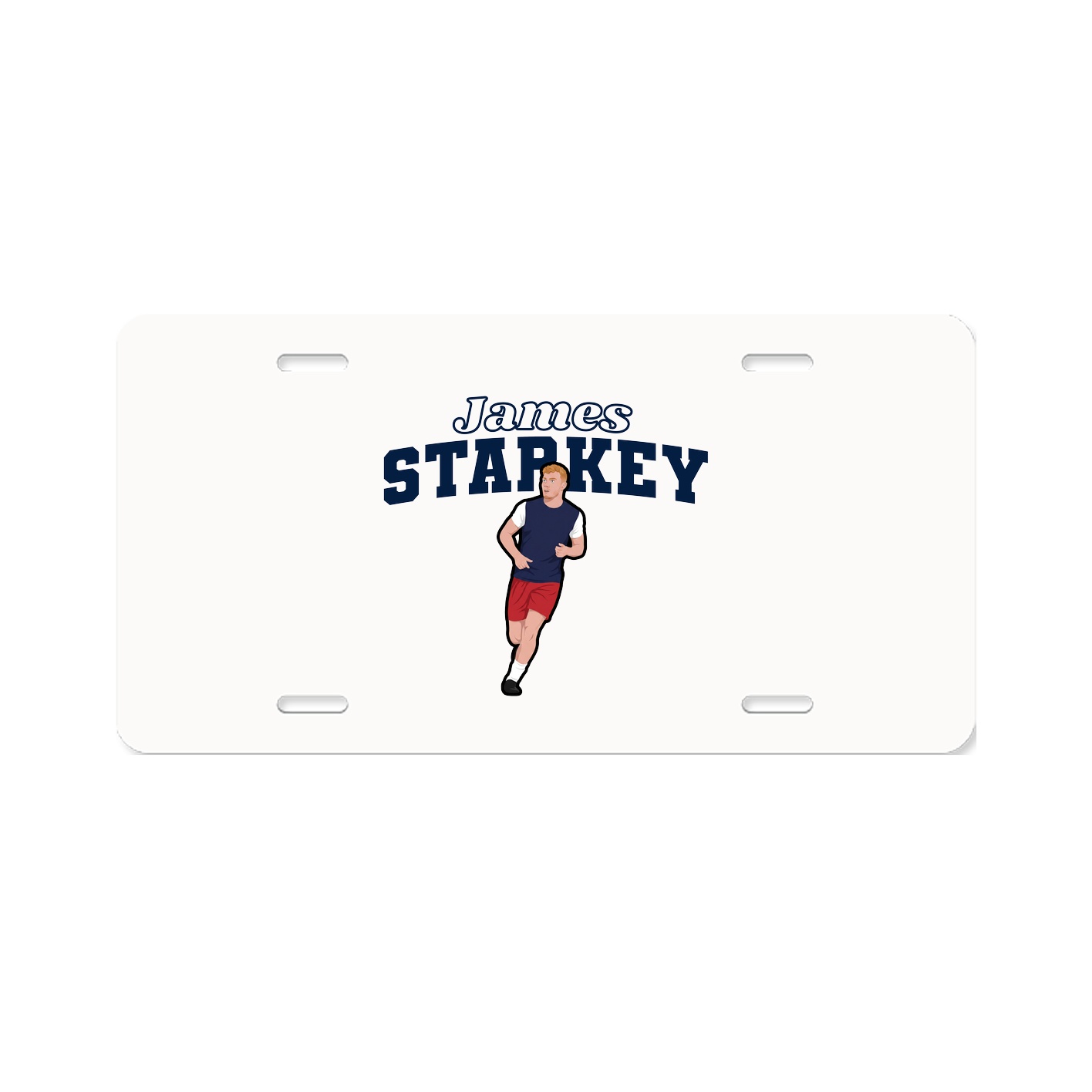 License Plate — Name Arch in Classic