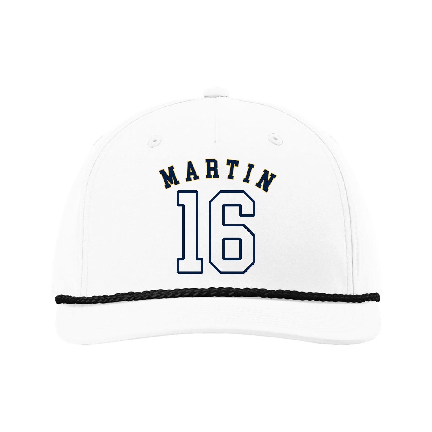 Five-Panel Classic Rope Cap — Shirsey Arch in White