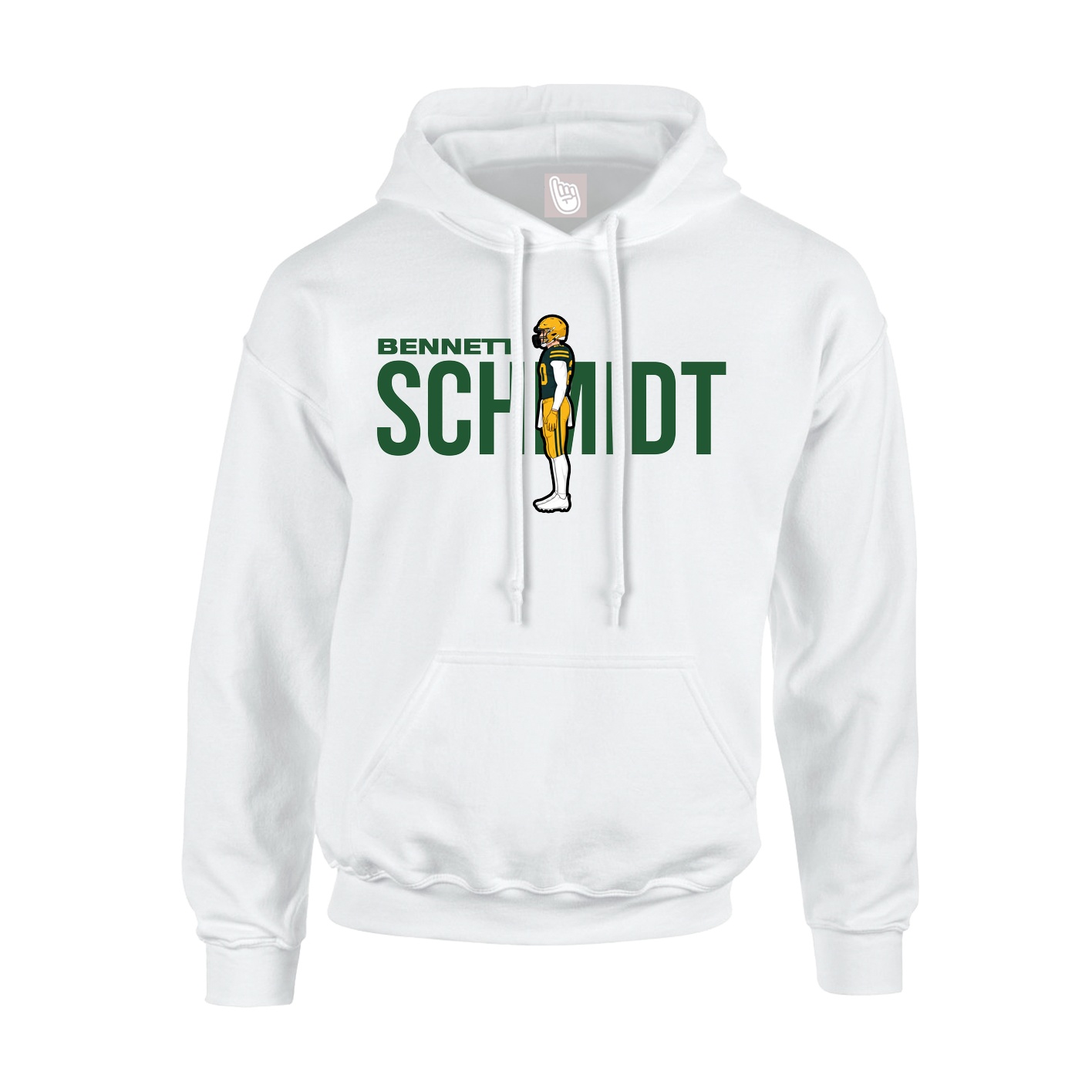 Youth Hoodie — Player Name in White