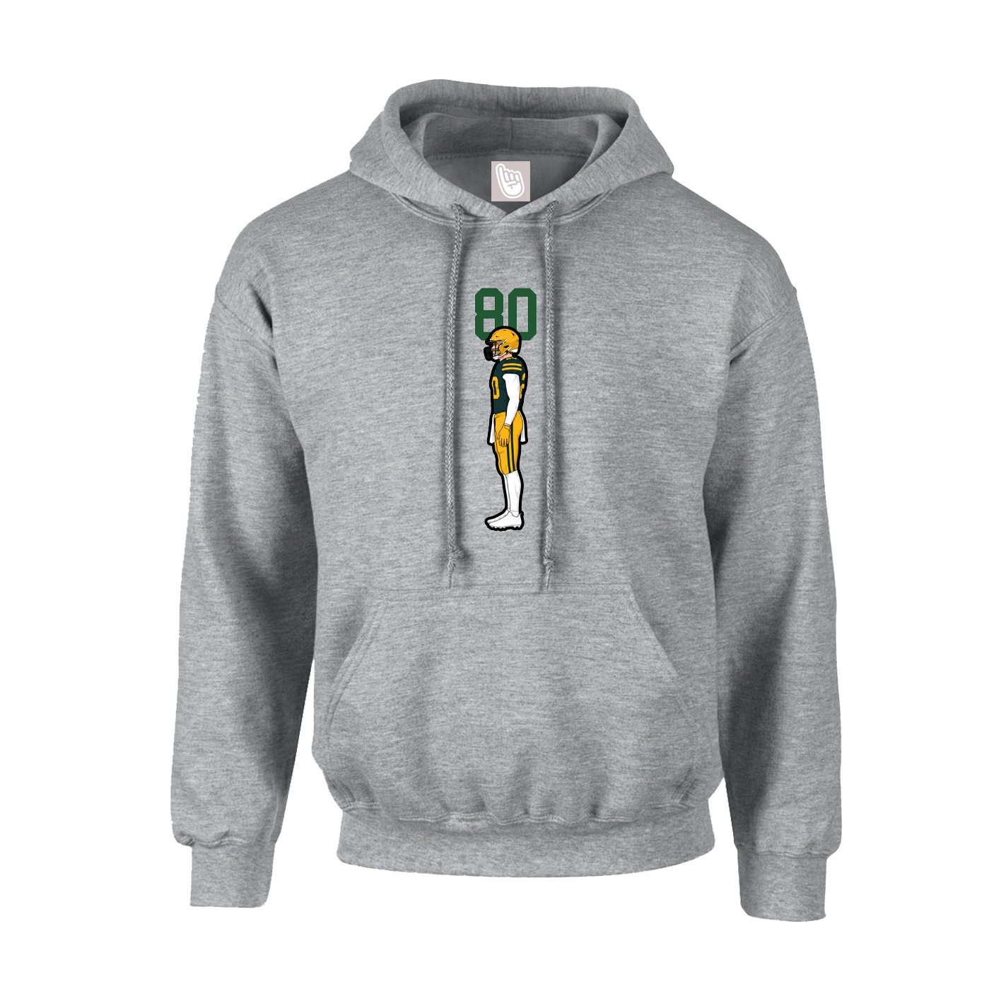 Youth Hoodie — Number Top in Grey