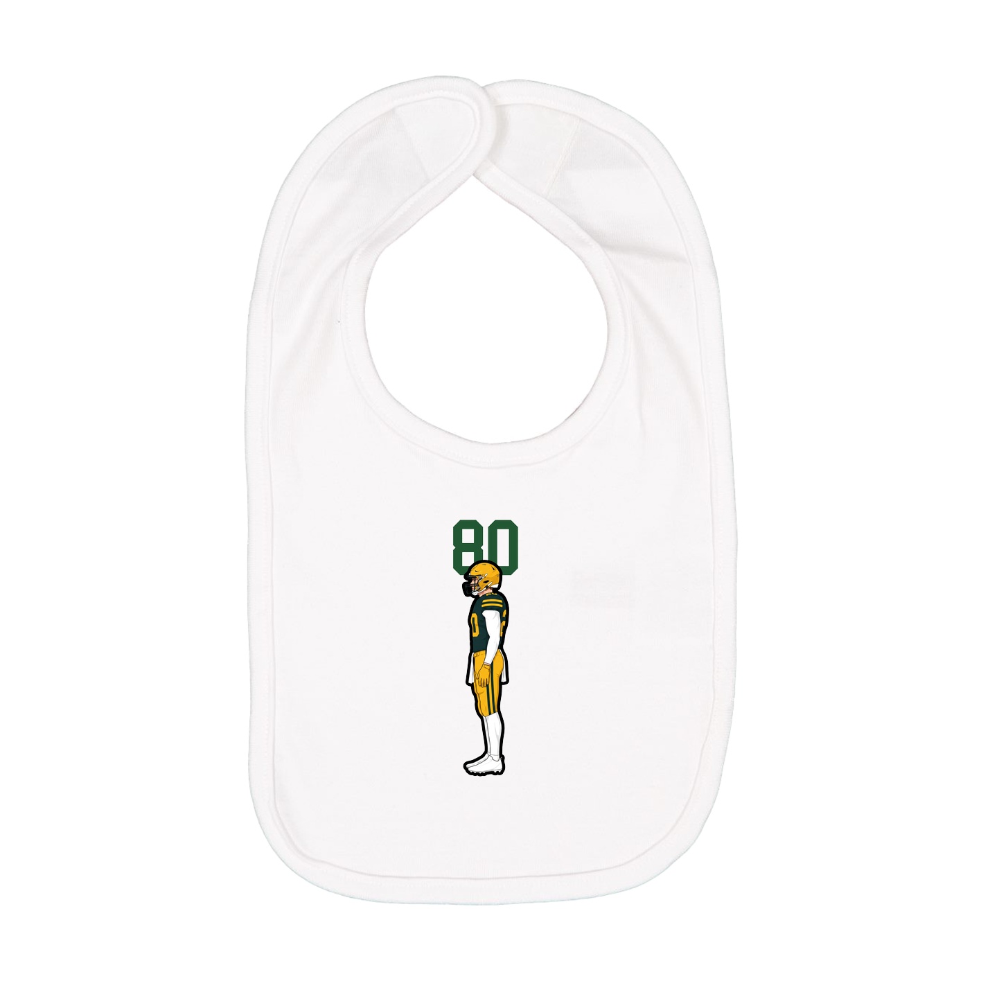 Infant Bib — Number Top in White