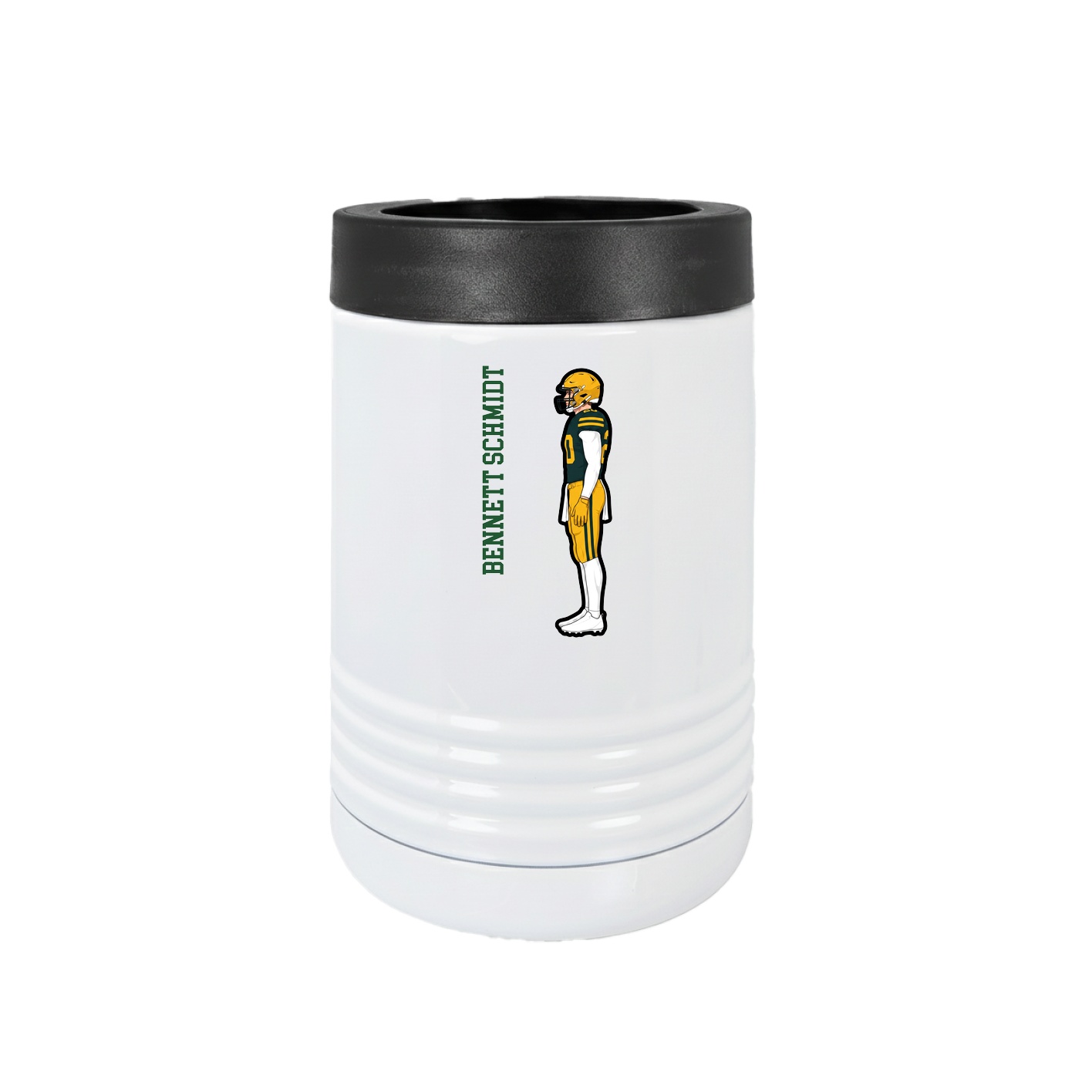 Beverage Holder — Name Vertical in White
