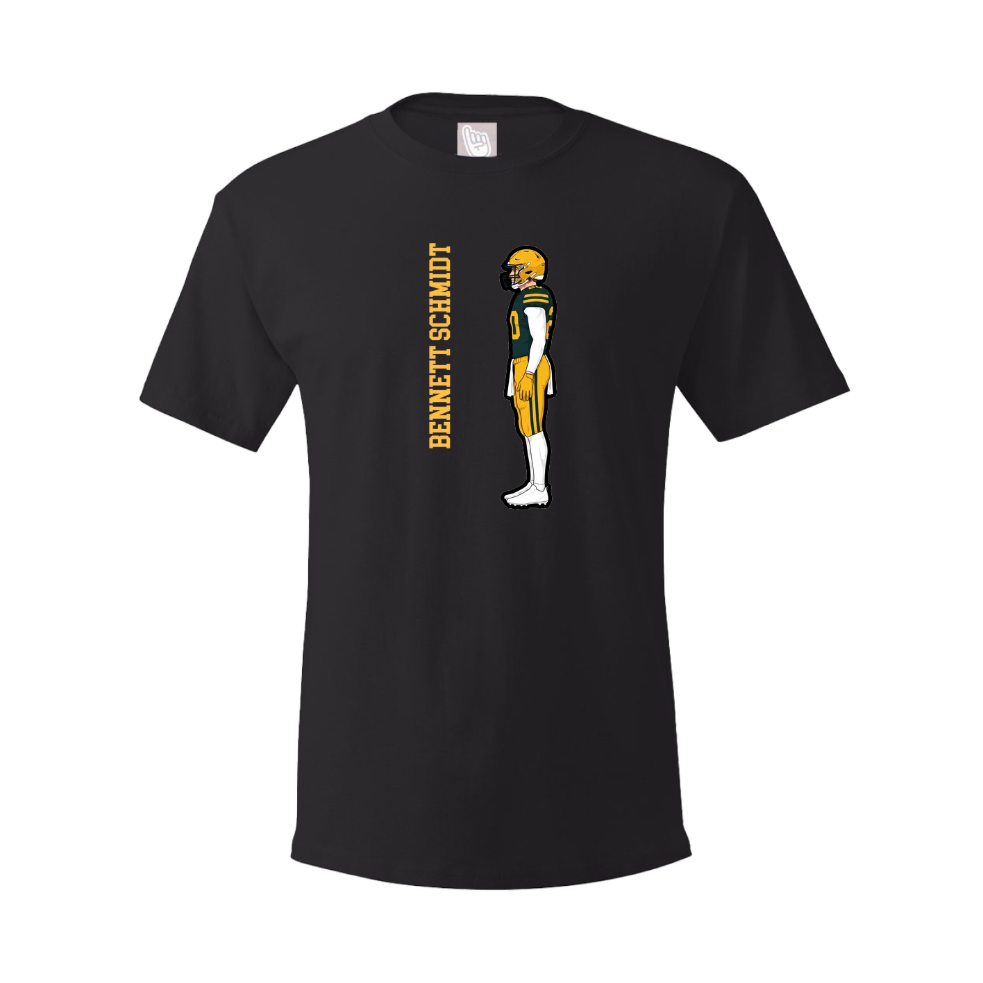 Youth Tee — Name Vertical in Black