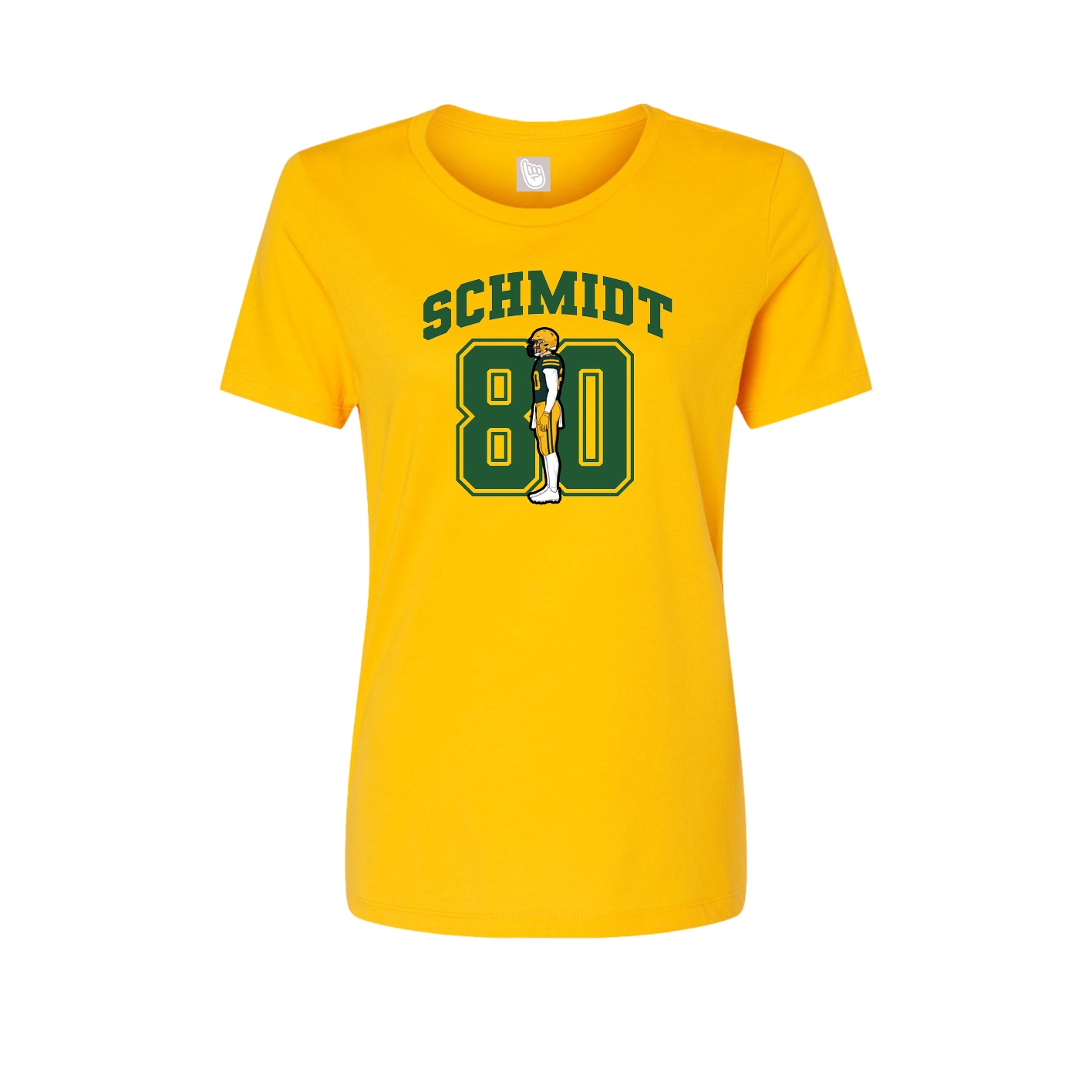 Fitted Women's Tee — Number in Gold