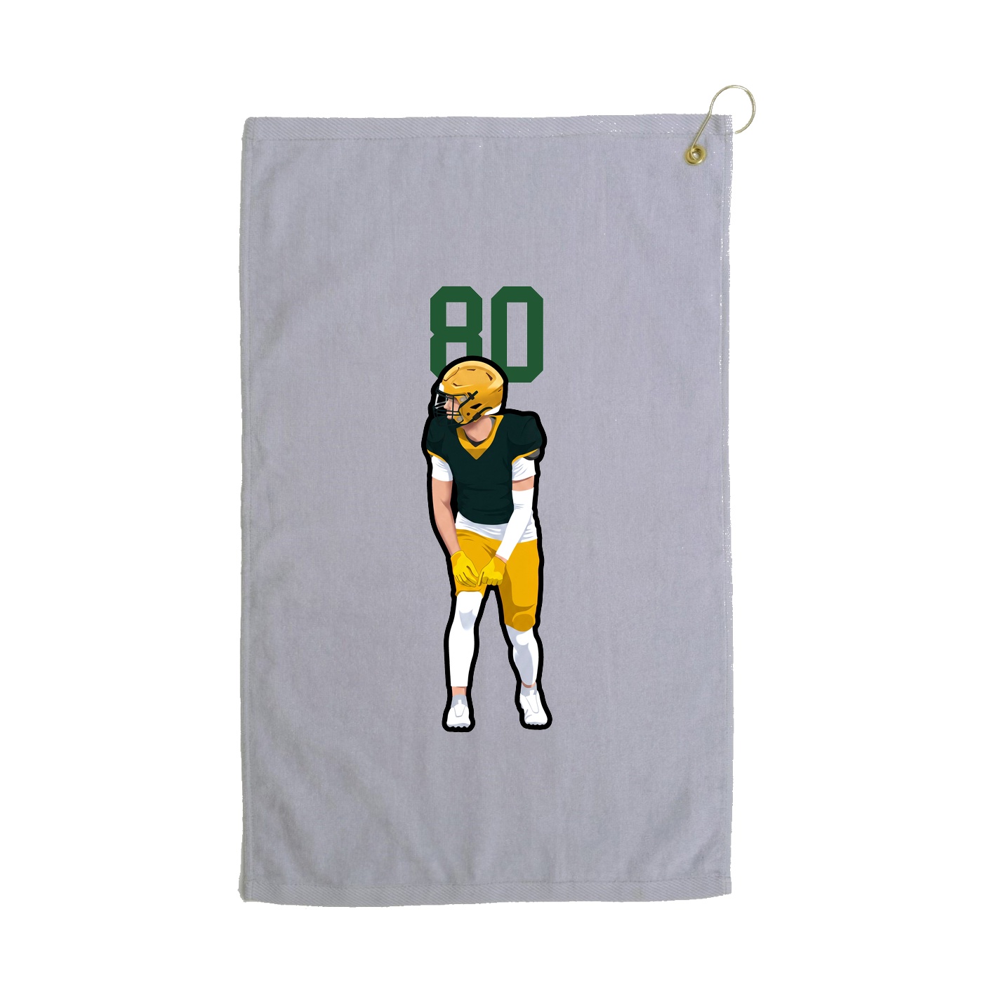 Golf Towel — Number Top in Grey