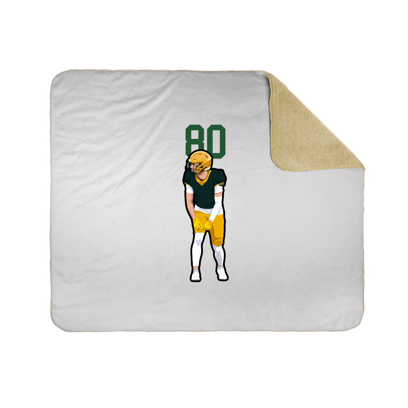 Throw Blanket — Number Top in White
