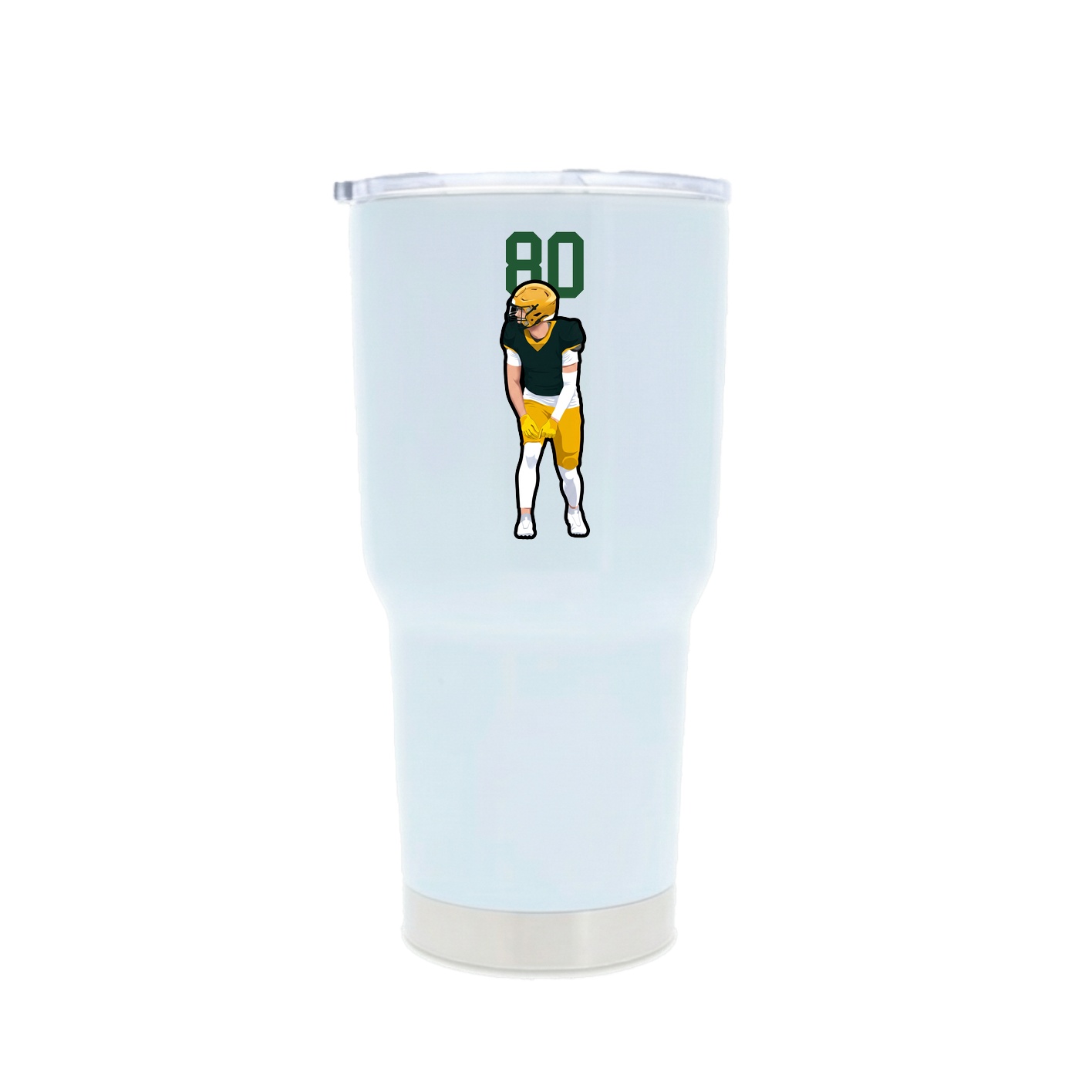 30oz Stainless Steel Tumbler — Number Top in White