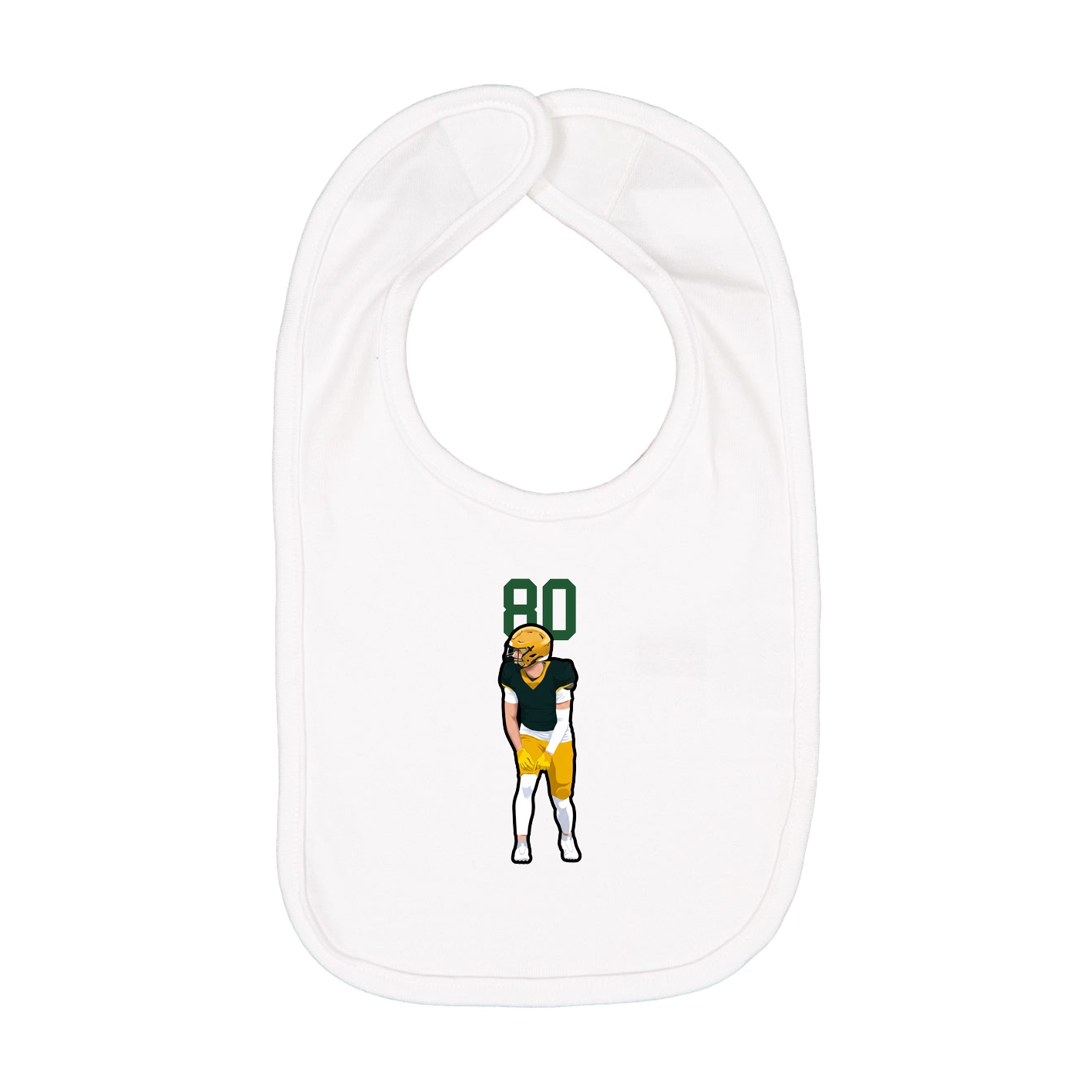 Infant Bib — Number Top in White