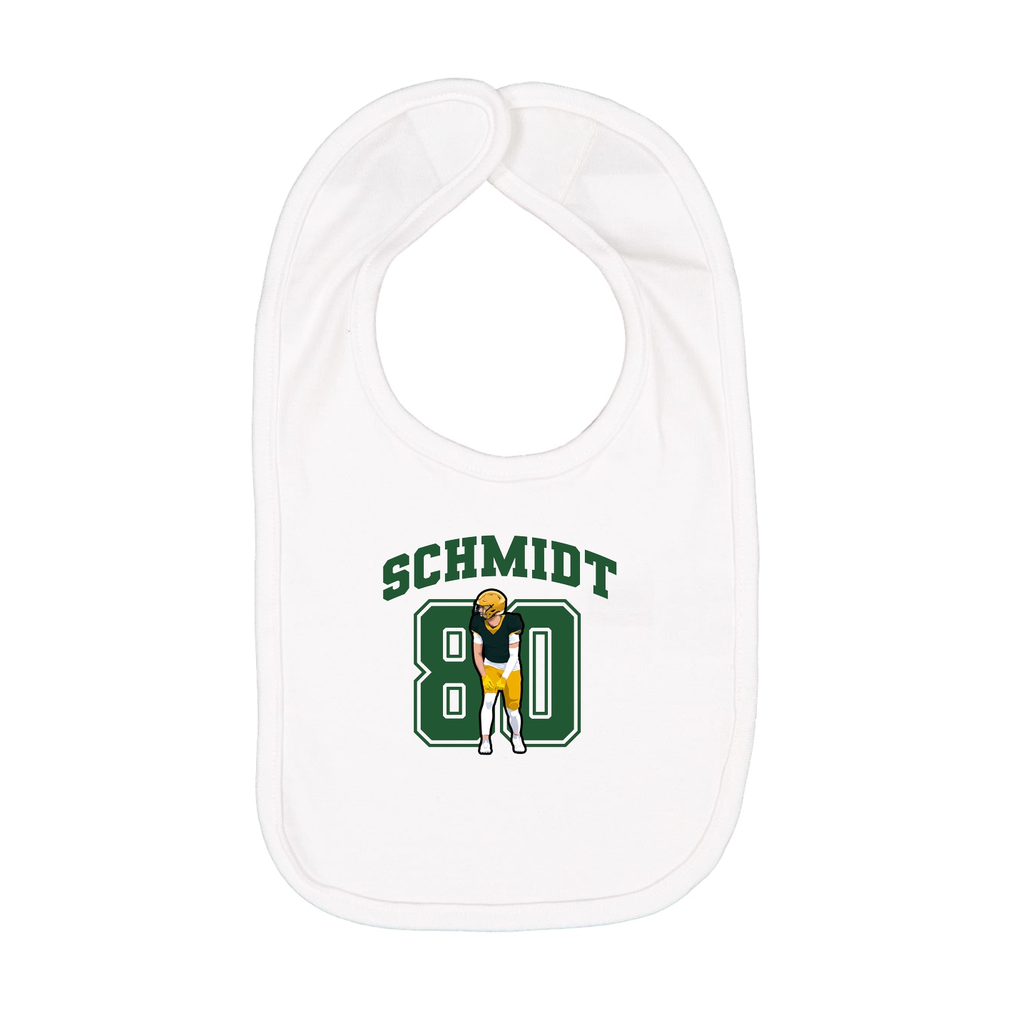 Infant Bib — Number in White