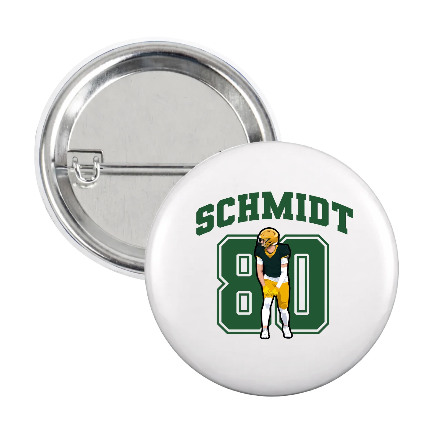 Game Day Button — Number in White