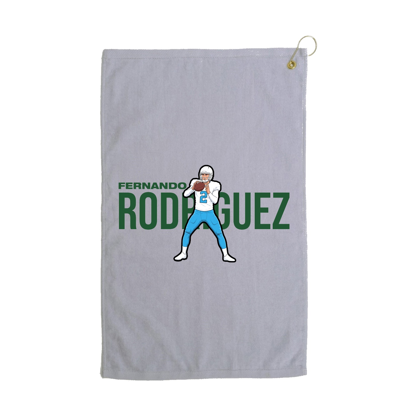 Golf Towel — Player Name in Grey