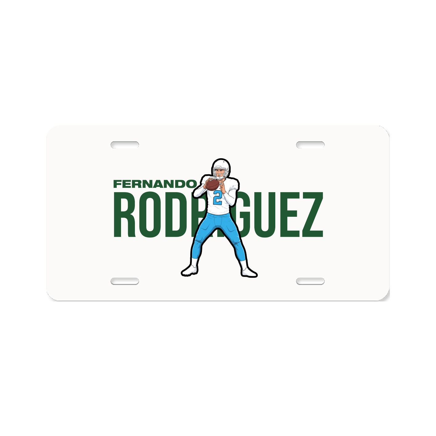 License Plate — Player Name in Classic