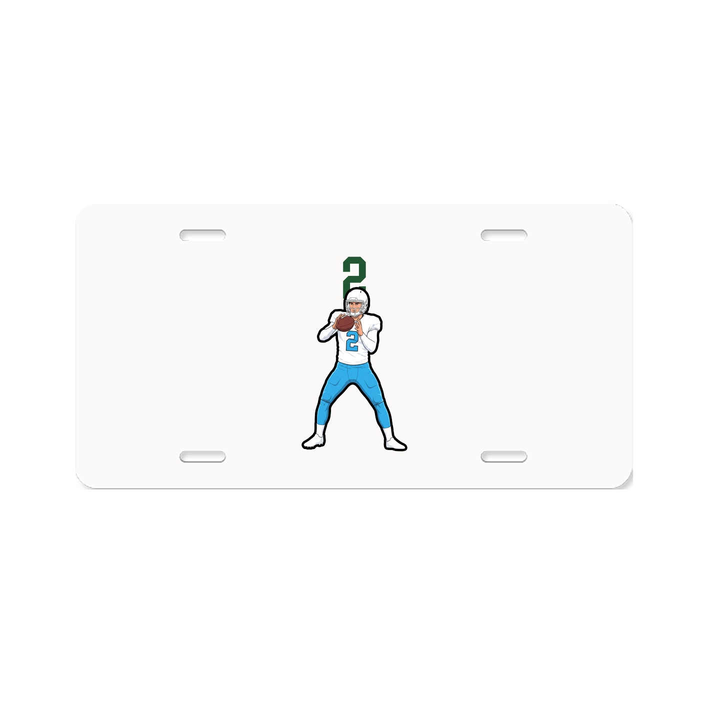 License Plate — Number Top in Classic