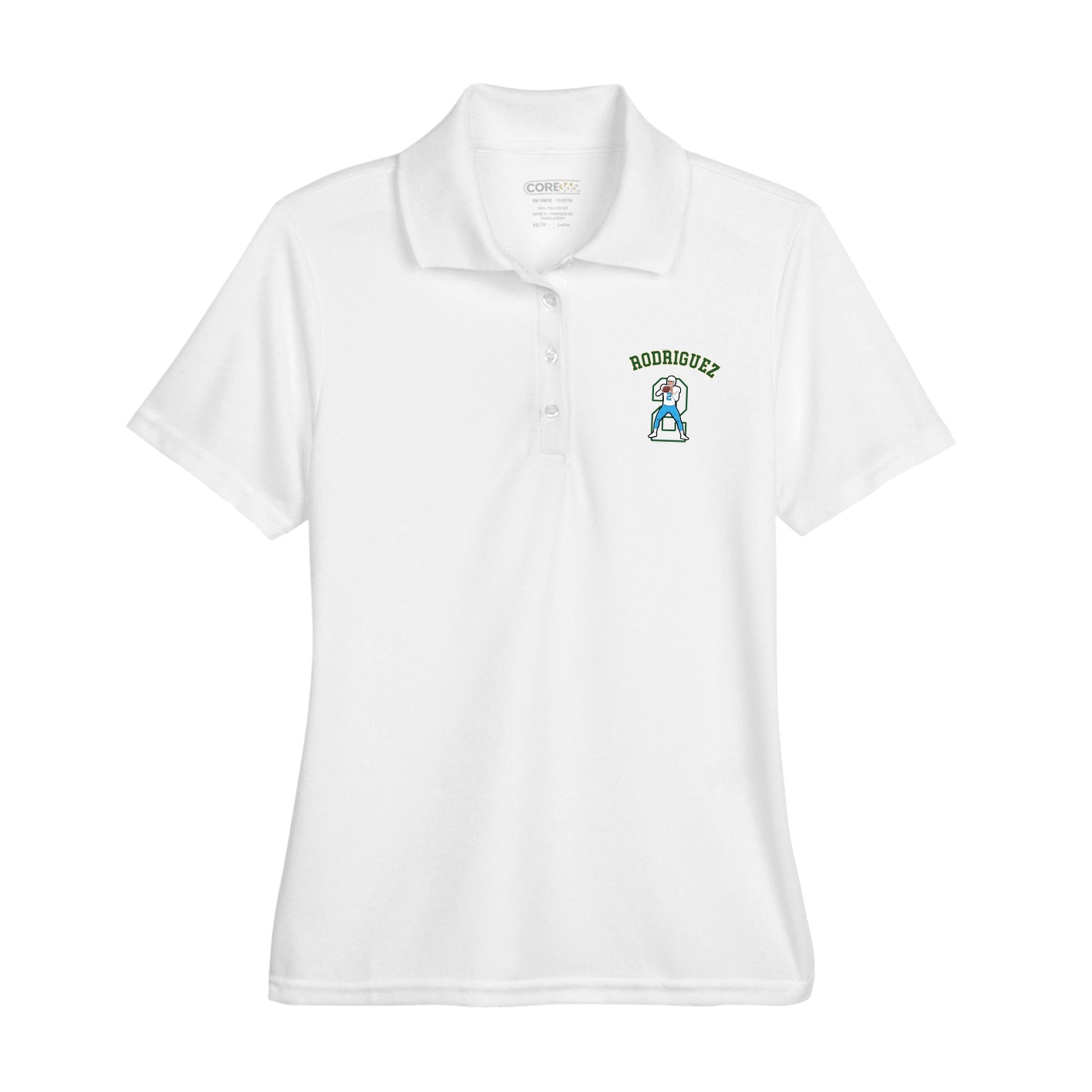Womens Performance Polo — Shirsey Arch in White