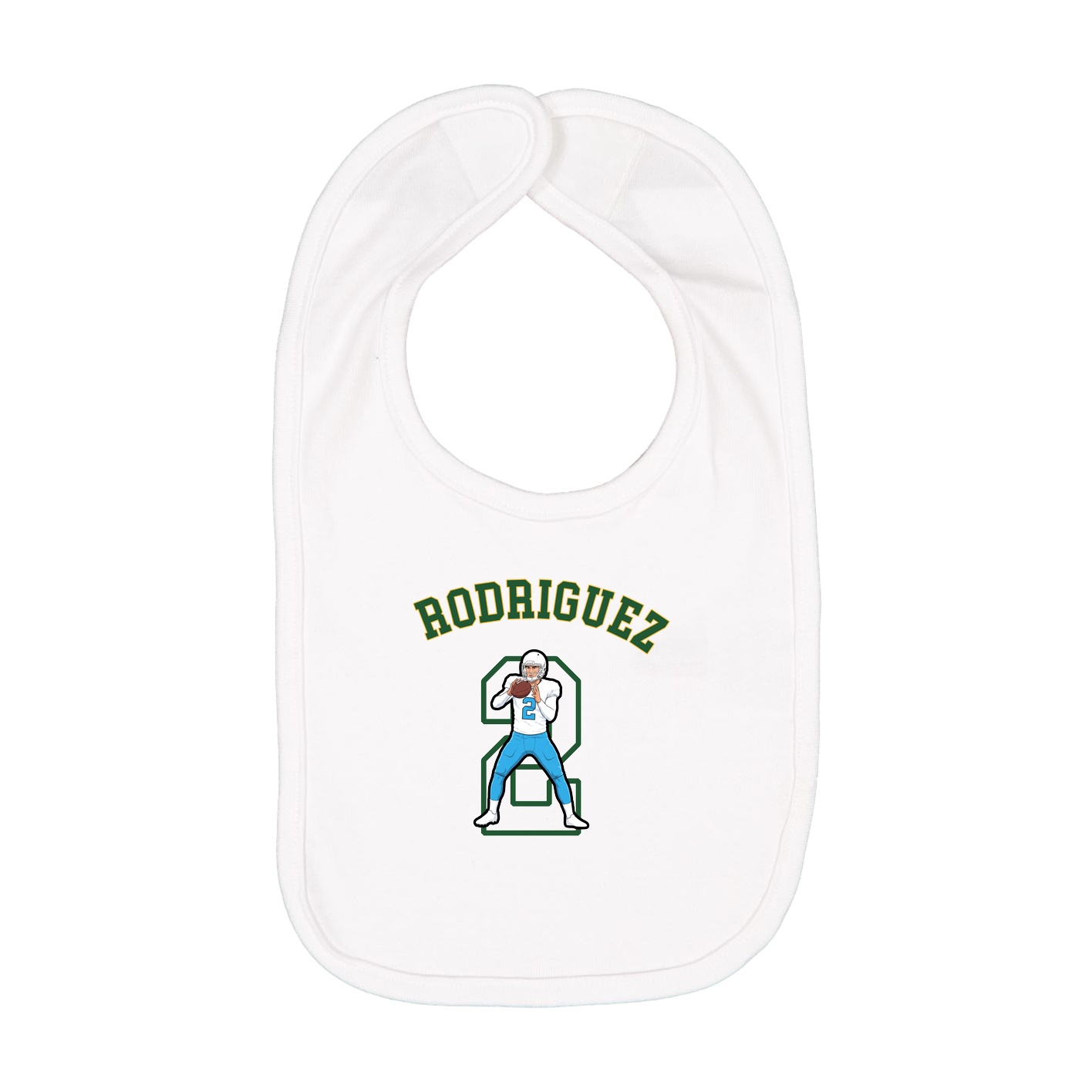 Infant Bib — Shirsey Arch in White