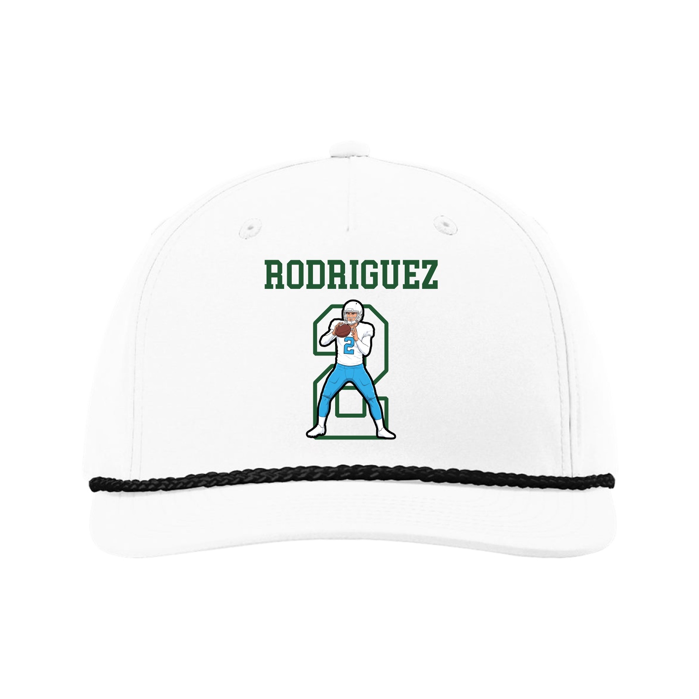 Five-Panel Classic Rope Cap — Shirsey in White