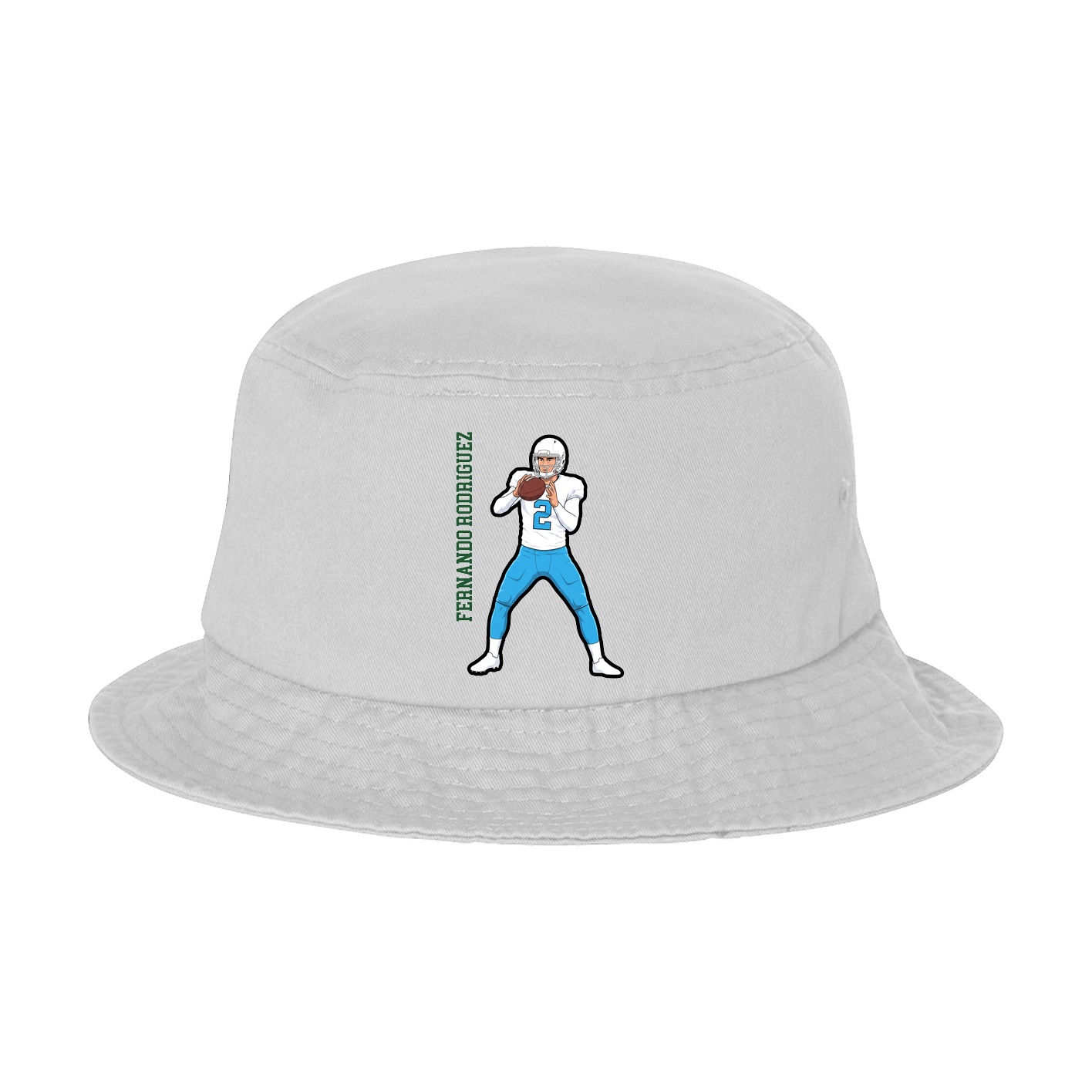 Bucket Cap — Name Vertical in White