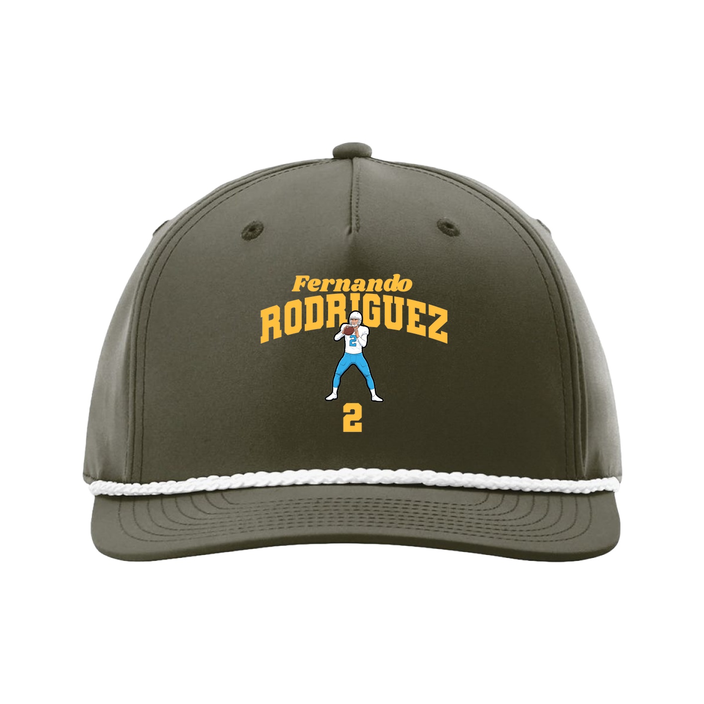 Five-Panel Classic Rope Cap — Signature Arch in Green