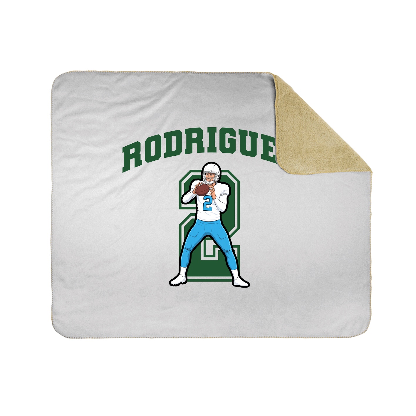 Throw Blanket — Number in White