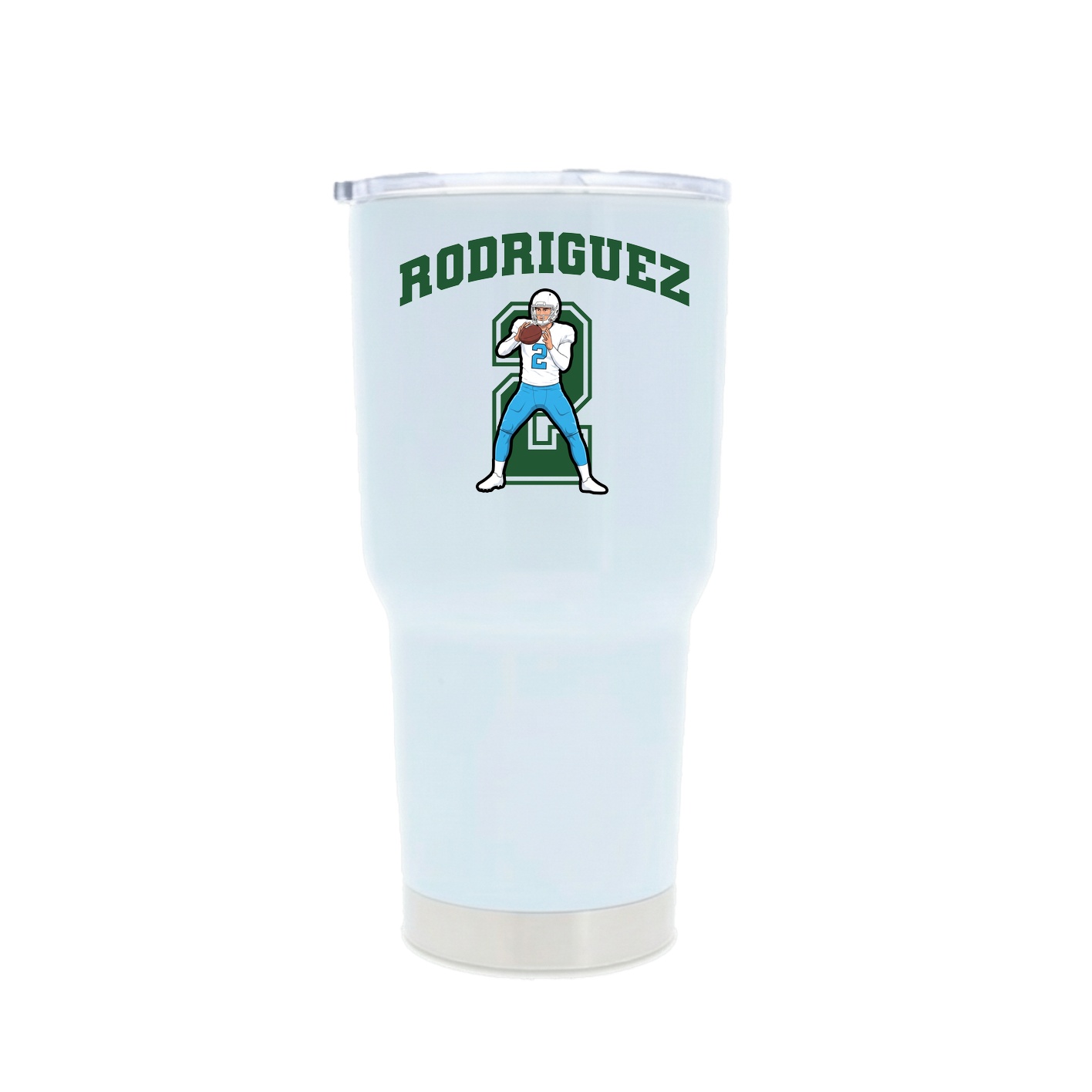 30oz Stainless Steel Tumbler — Number in White