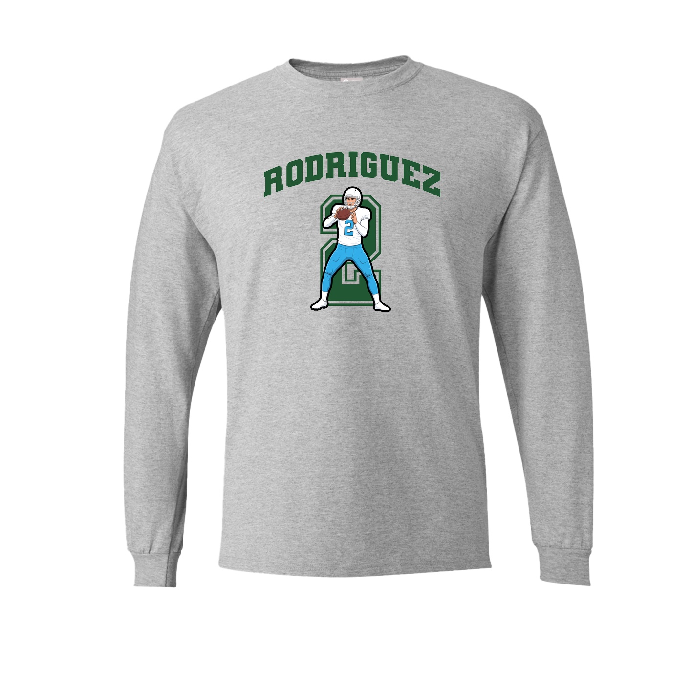 Long Sleeve Tee — Number in Grey