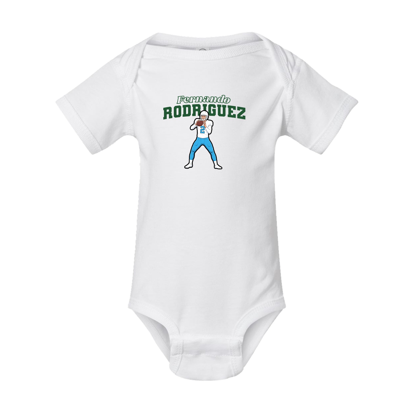 Baby Onesie — Name Arch in White