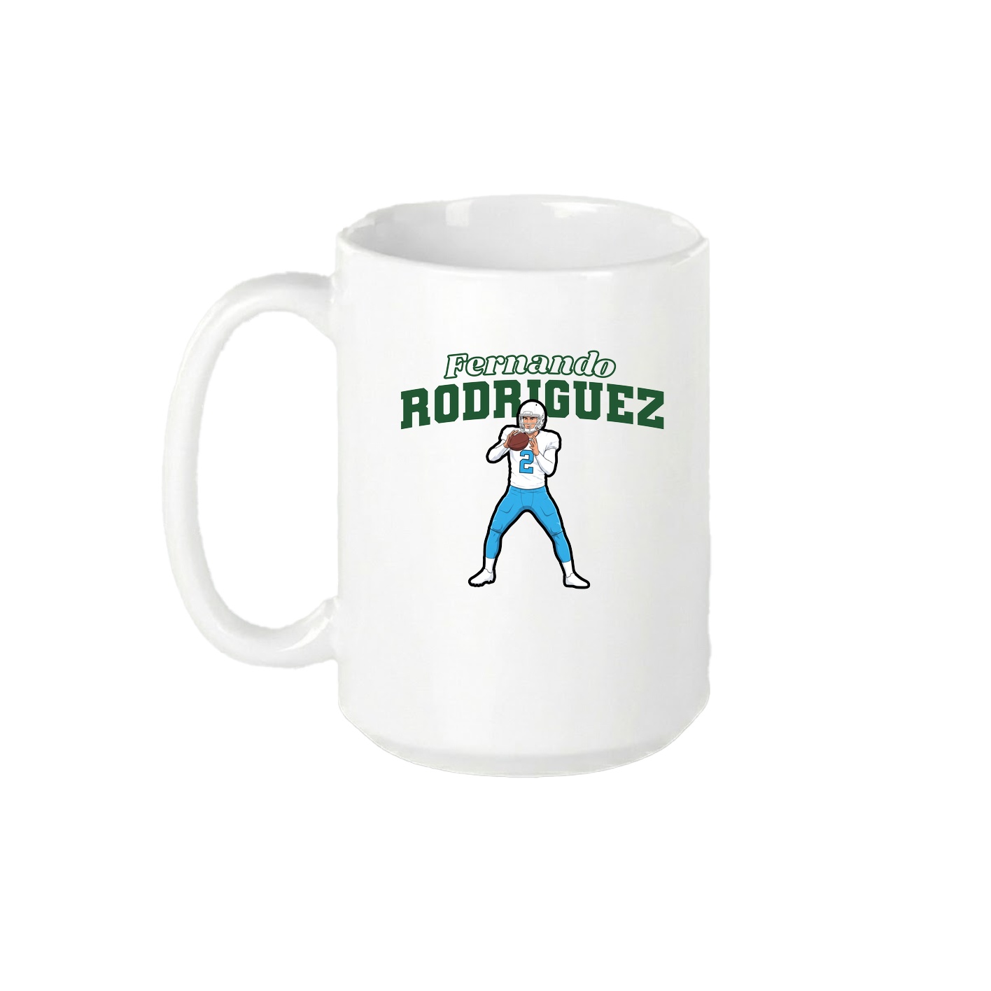 15oz Coffee Mug — Name Arch in White