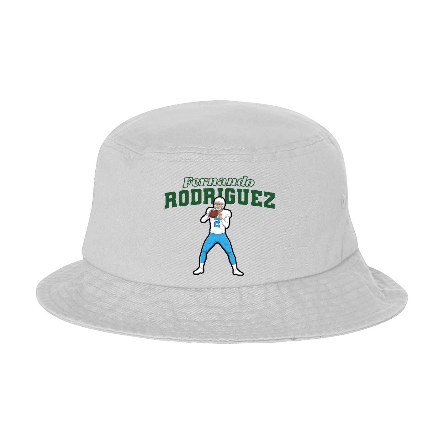 Bucket Cap — Name Arch in White