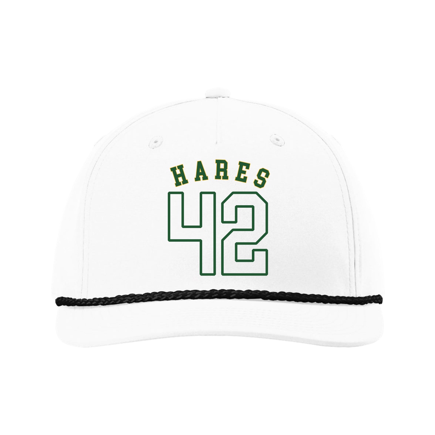 Five-Panel Classic Rope Cap — Shirsey Arch in White