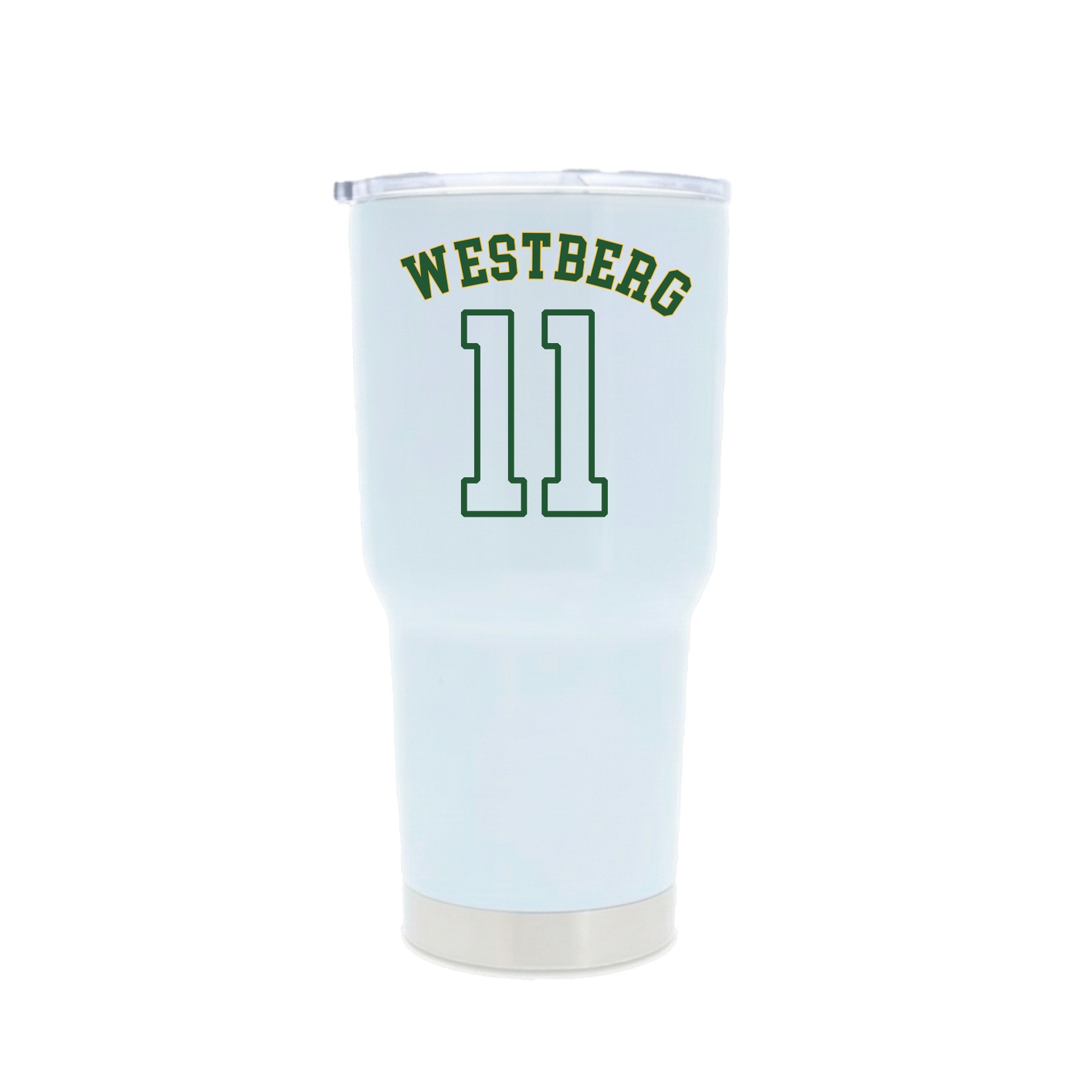 30oz Stainless Steel Tumbler — Shirsey Arch in White