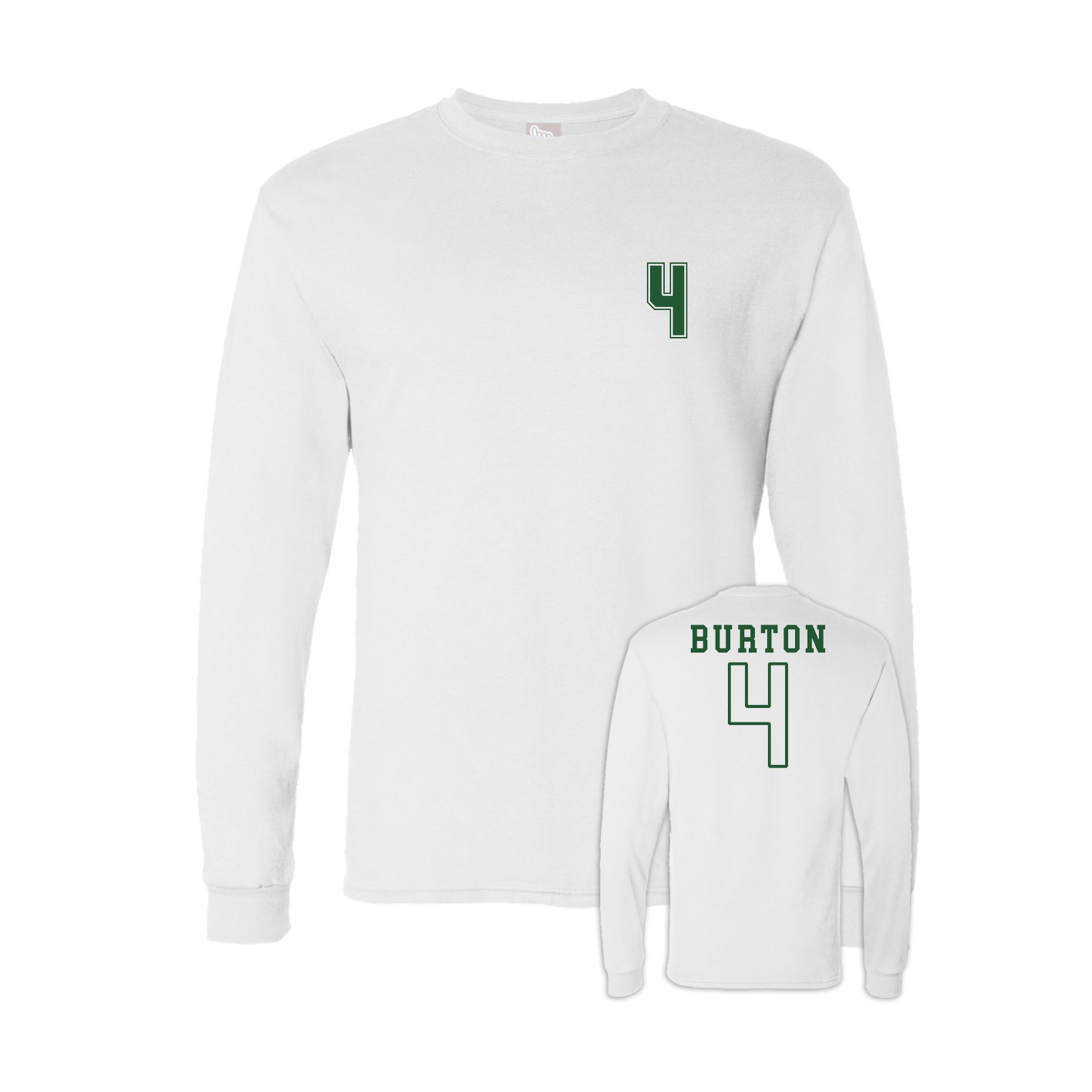 Long Sleeve Tee — Chest Back in White