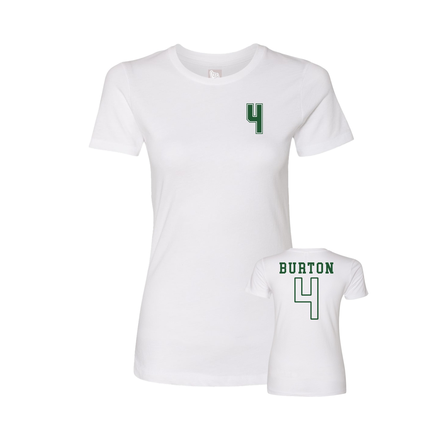 Fitted Women's Tee — Chest Back in White