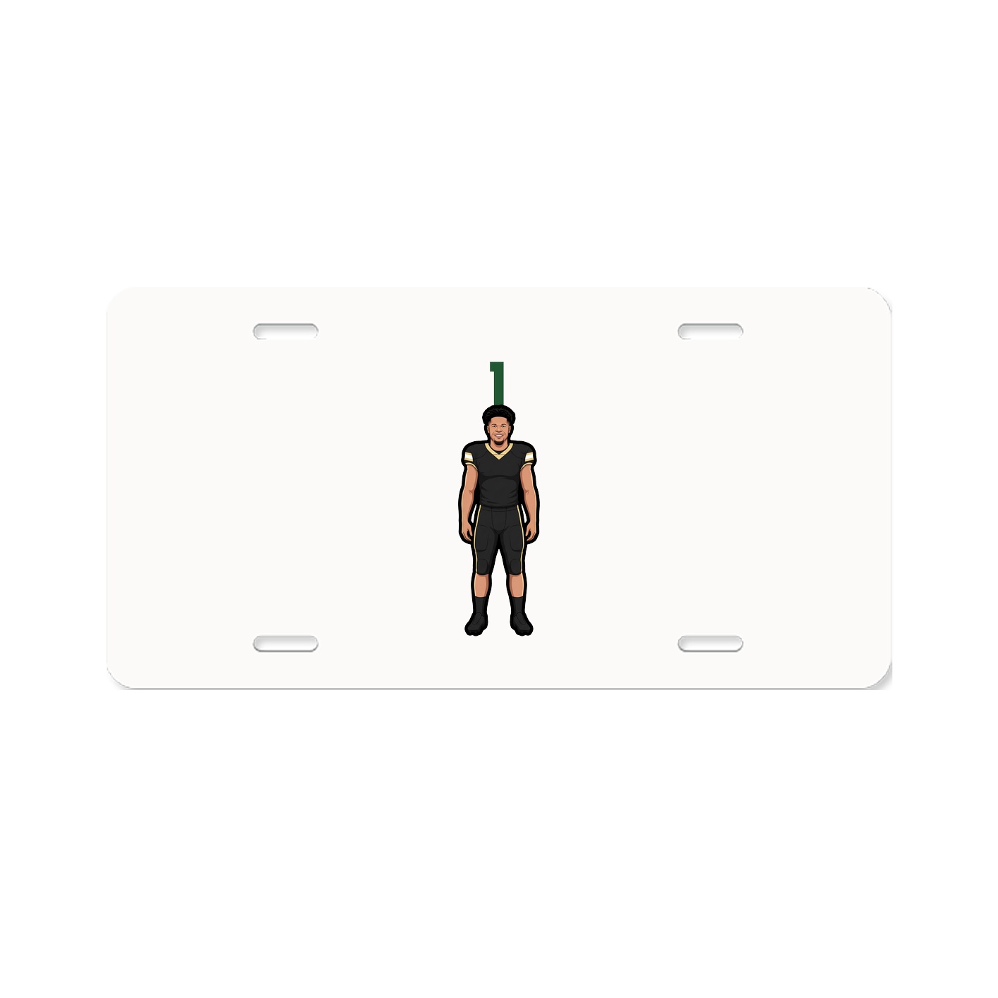 License Plate — Number Top in Classic