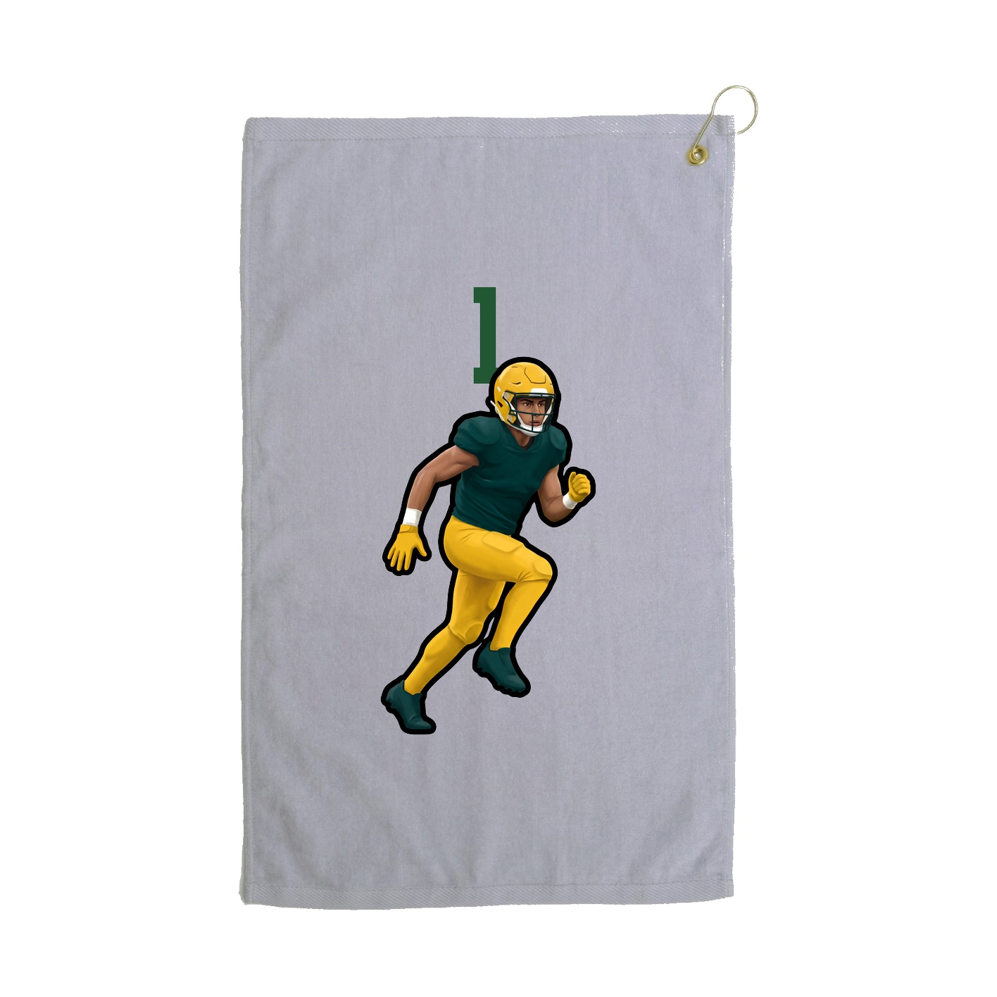 Golf Towel — Number Top in Grey
