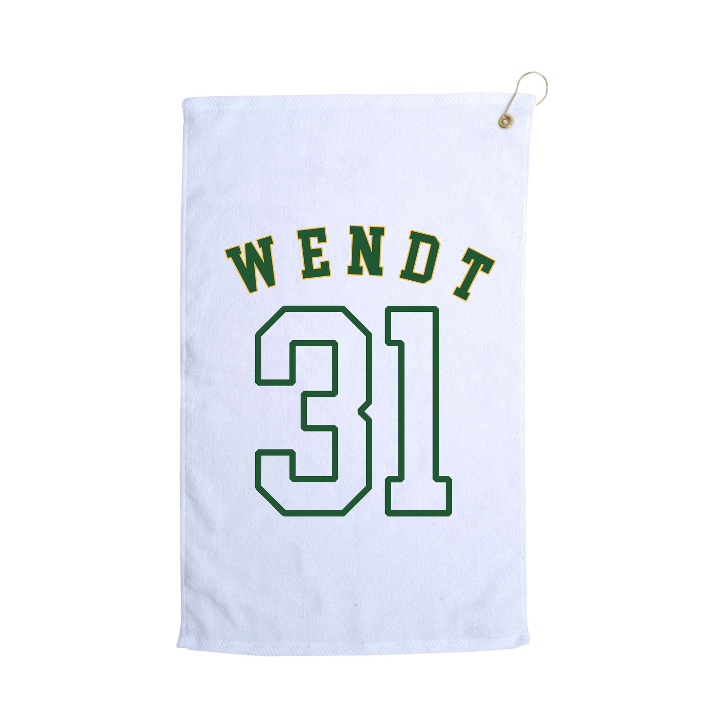 Golf Towel — Shirsey Arch in White
