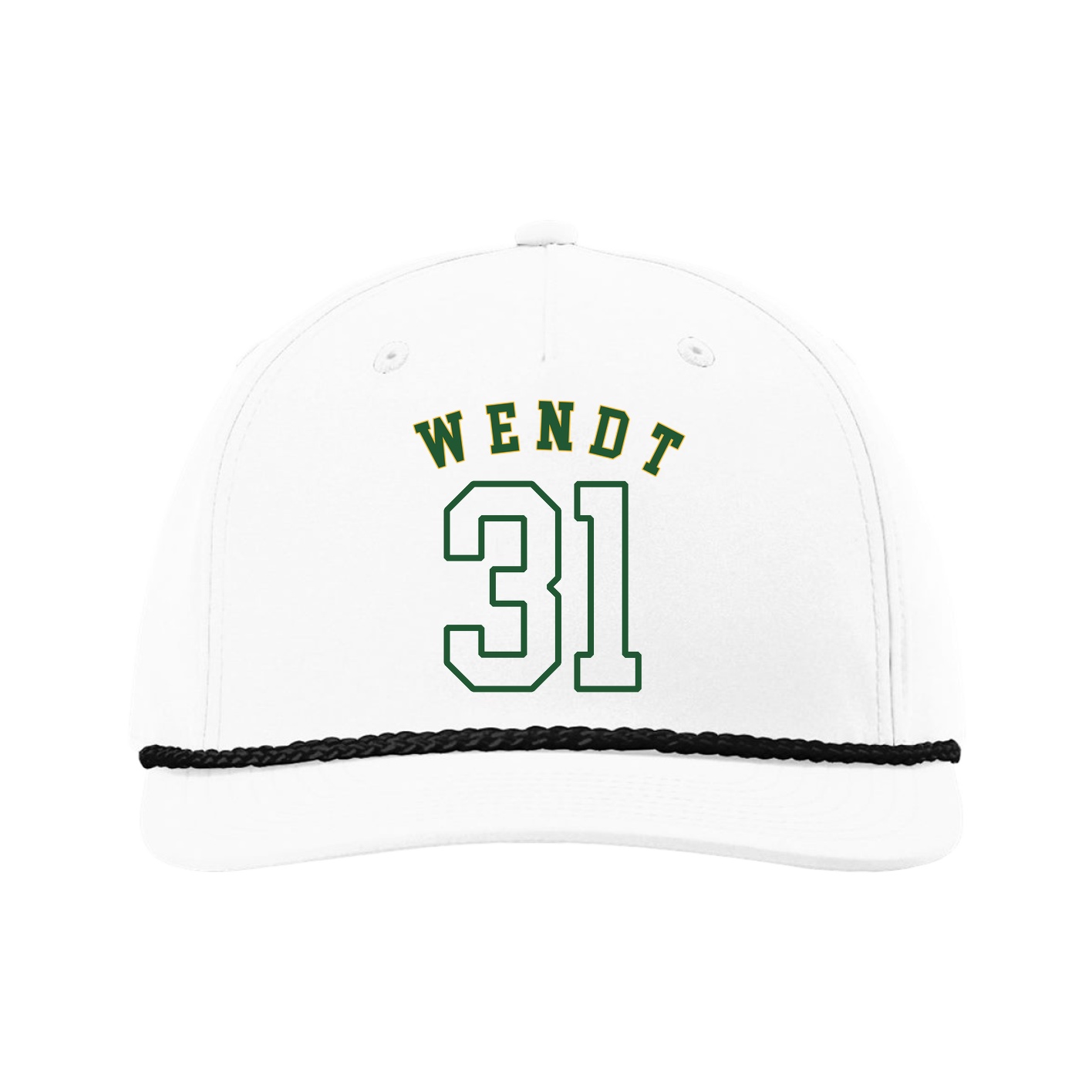 Five-Panel Classic Rope Cap — Shirsey Arch in White