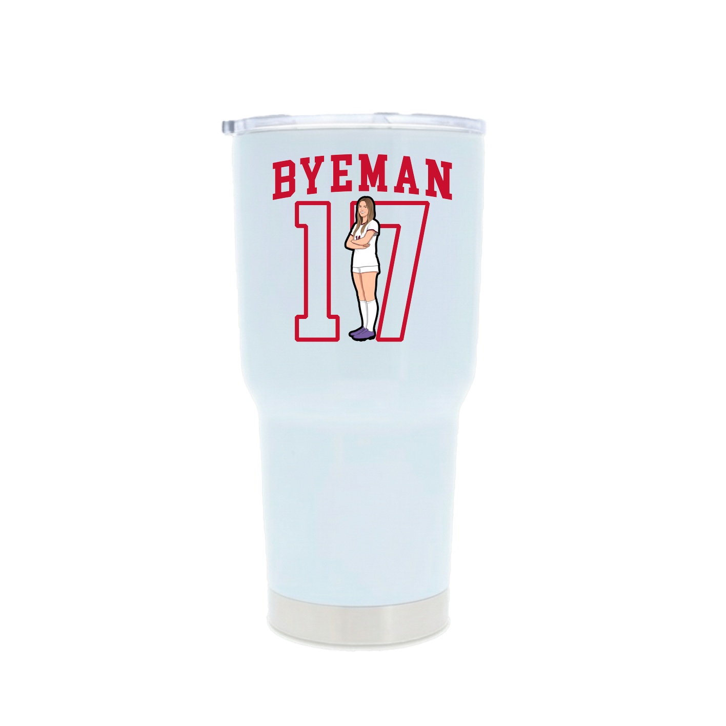 30oz Stainless Steel Tumbler — Shirsey in White