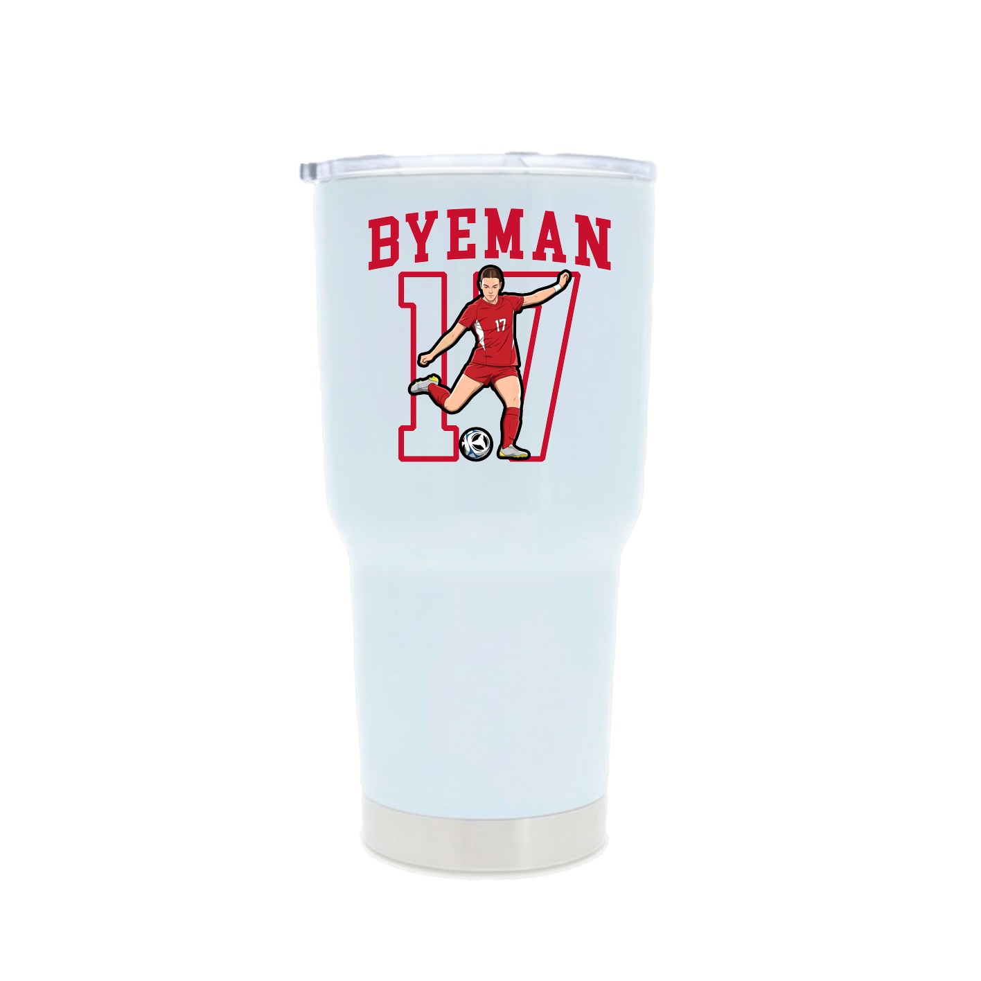 30oz Stainless Steel Tumbler — Shirsey in White
