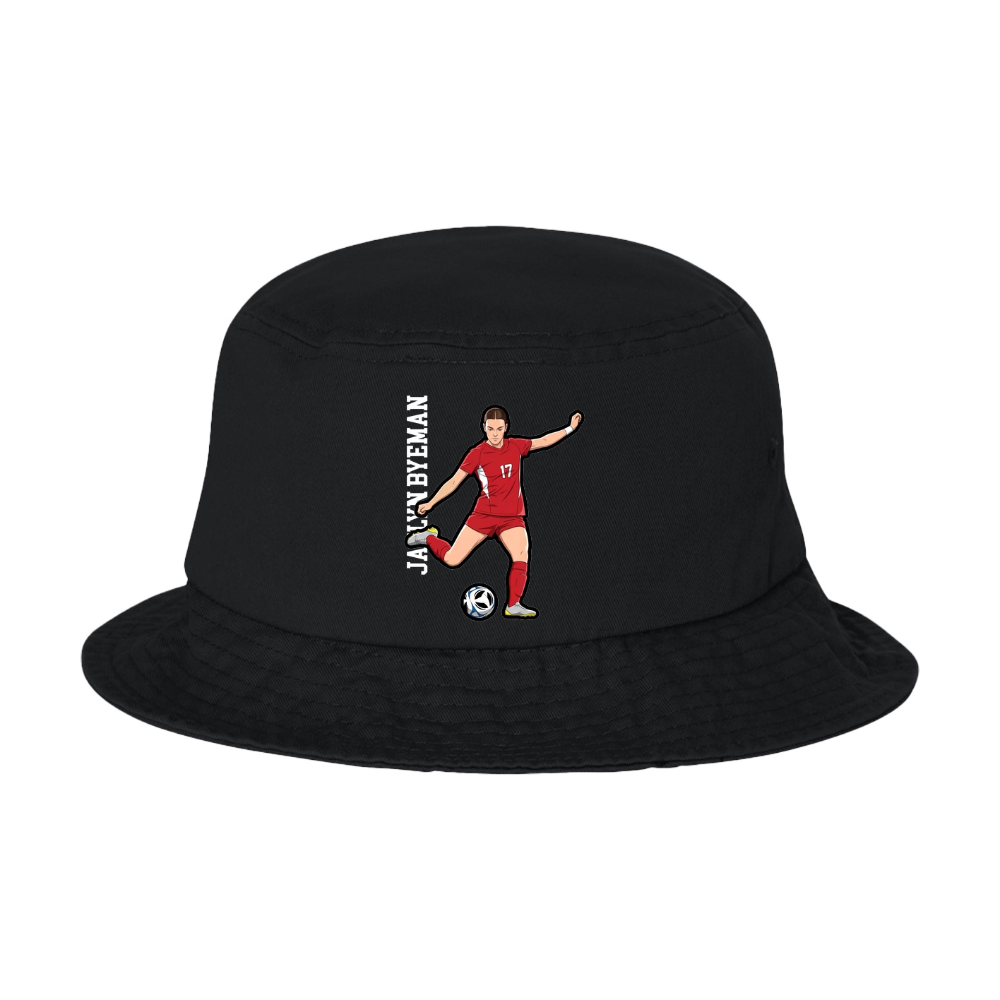 Bucket Cap — Name Vertical in Black