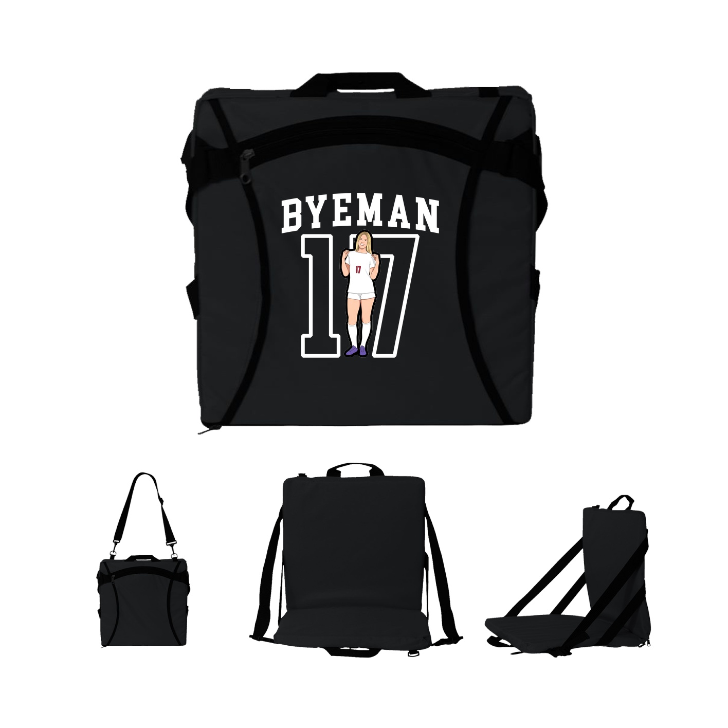 Folding Stadium Seat — Shirsey in Black