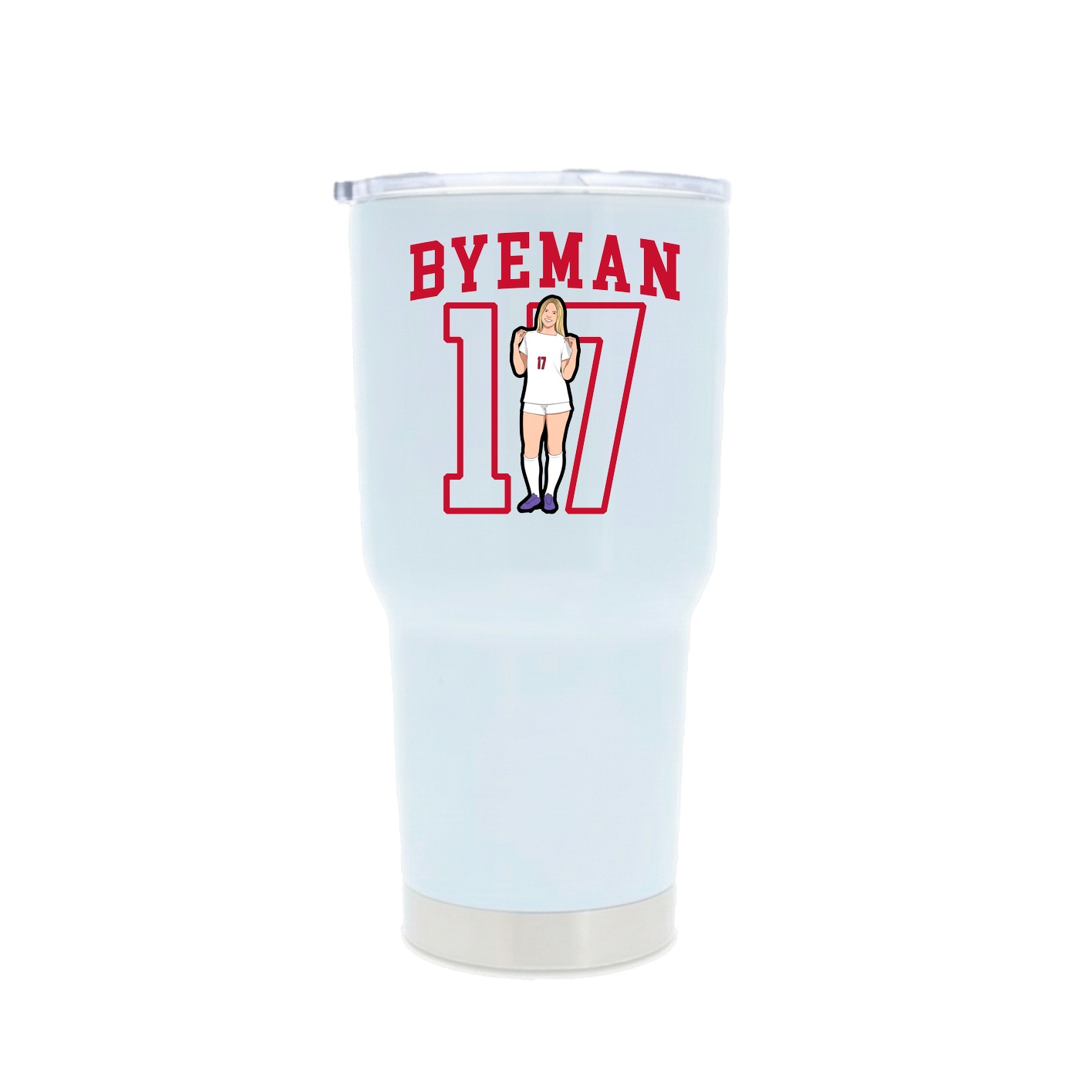 30oz Stainless Steel Tumbler — Shirsey in White