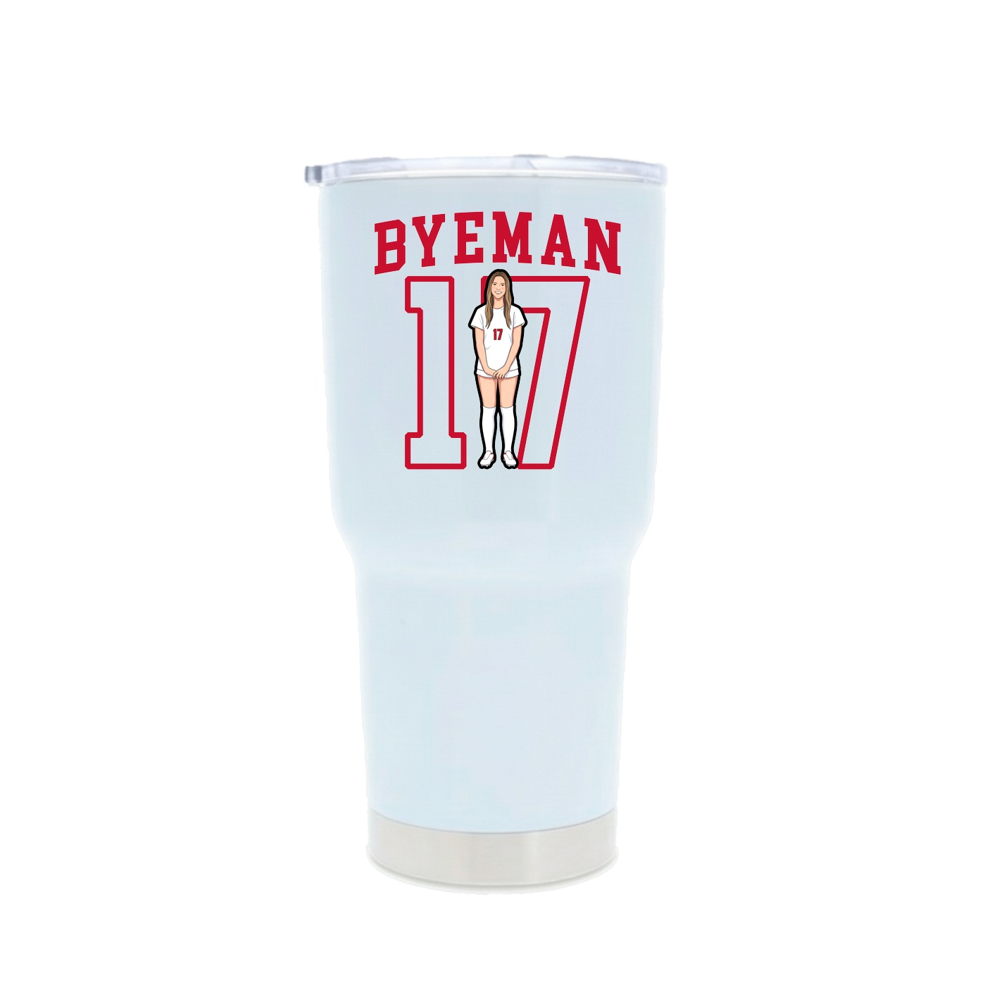 30oz Stainless Steel Tumbler — Shirsey in White