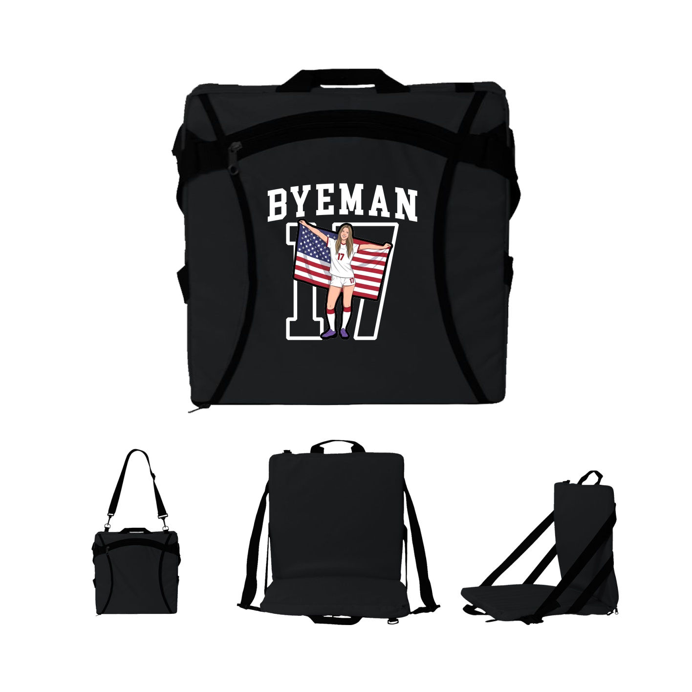Folding Stadium Seat — Shirsey in Black