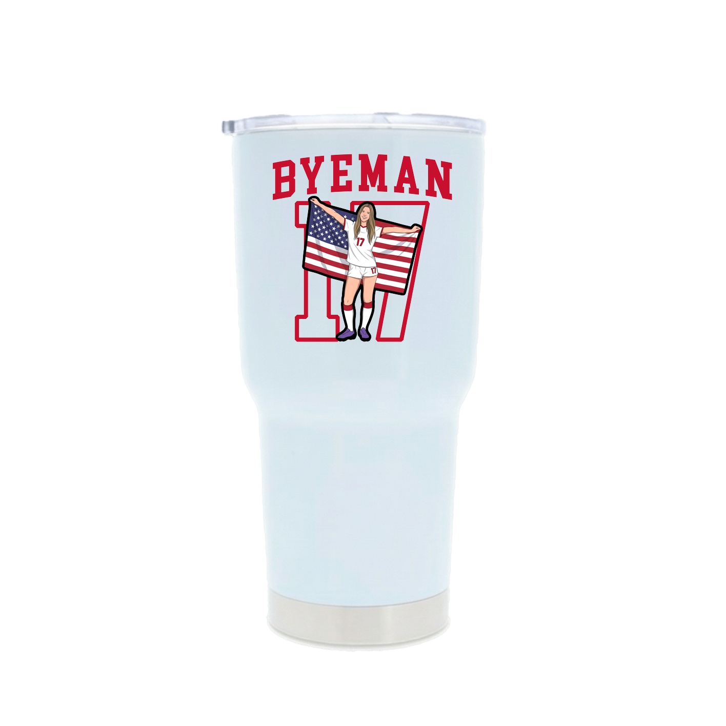 30oz Stainless Steel Tumbler — Shirsey in White