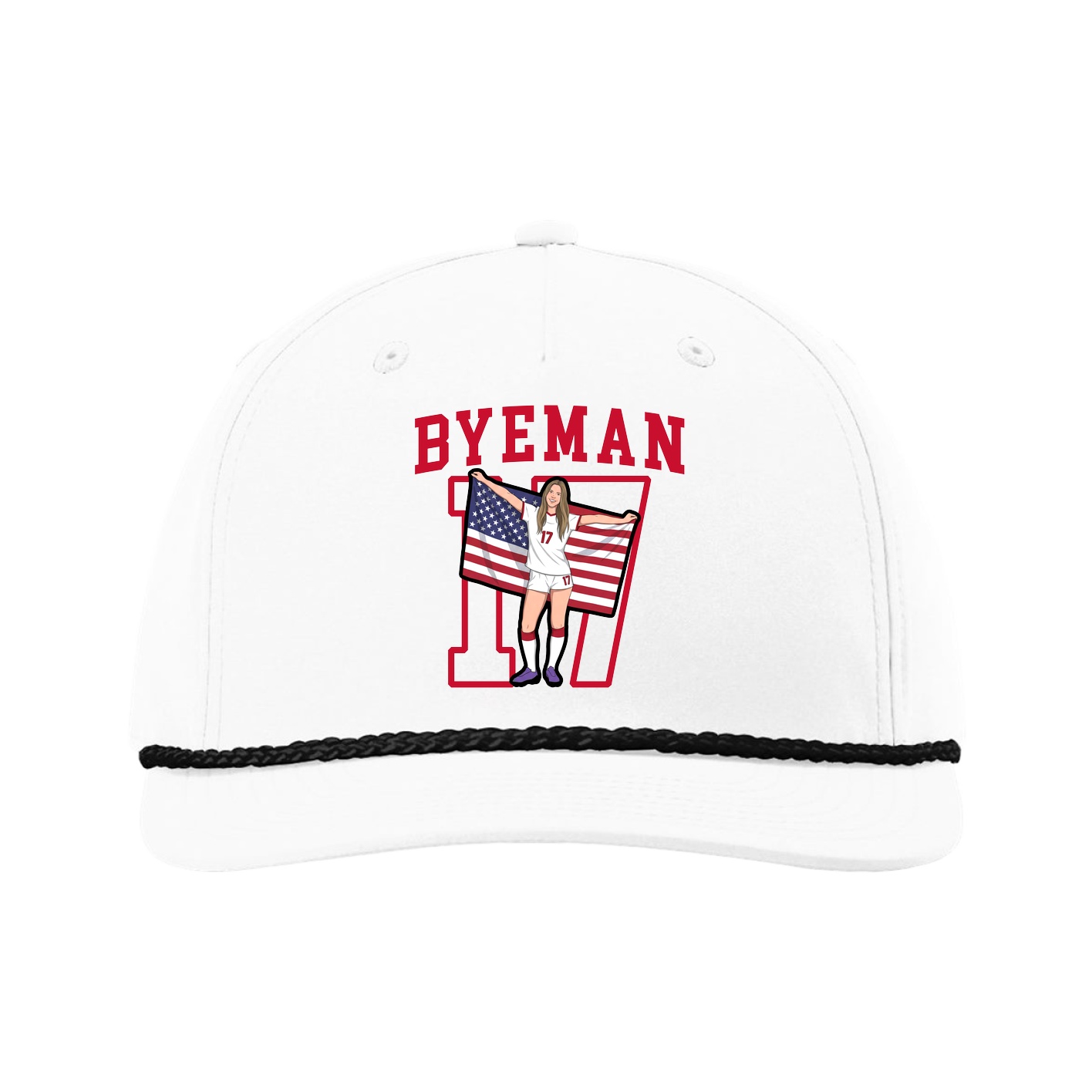 Five-Panel Classic Rope Cap — Shirsey in White